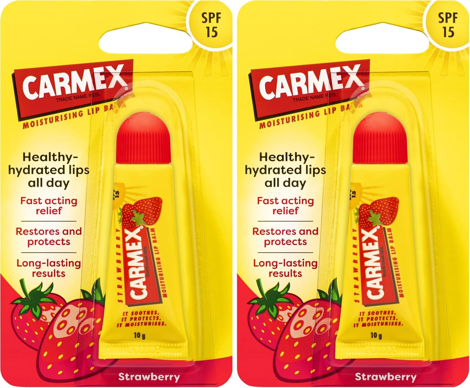 CARMEX Strawberry Lip Balm 10G Tube image number 4