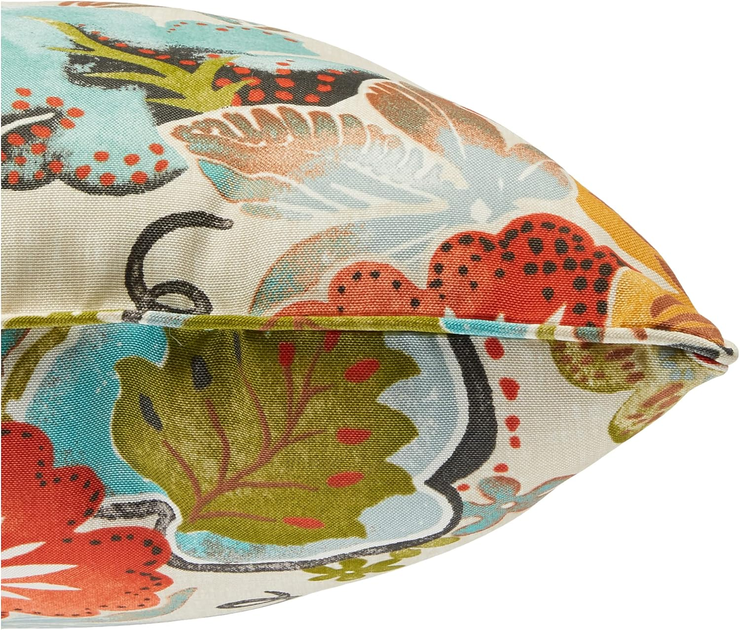 Pillow Perfect Bright Floral Indoor/Outdoor Accent Throw Pillow, Plush Fill, Weather, and Fade Resistant, Large Throw - 18.5" X 18.5", Ivory Alastriste, 2 Count image number 5