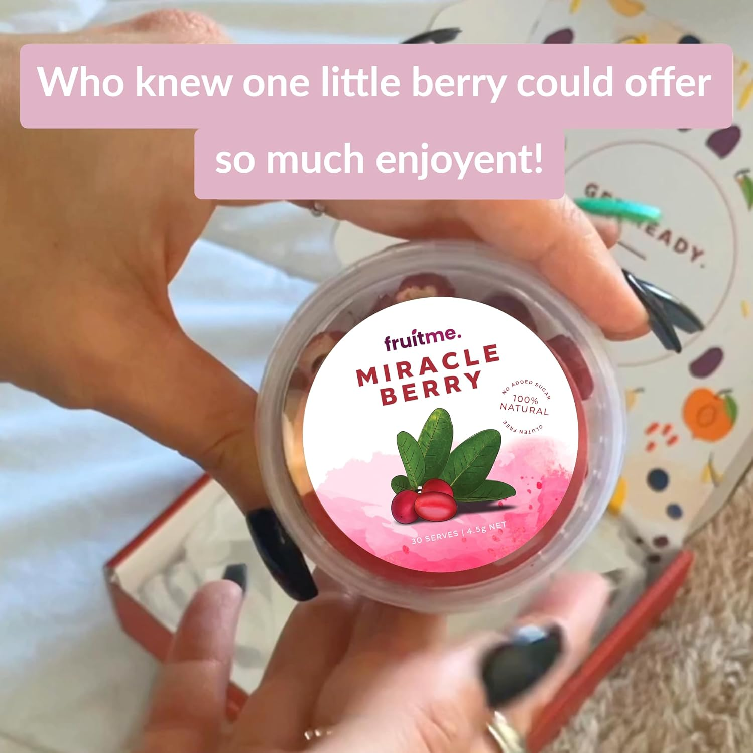 Miracle Berry Whole Fruit - 30 Gently Dried Miracle Fruit Seedless Halves - Sweeten Those Sour Moments with Unique Taste Changing Magic Berry image number 3