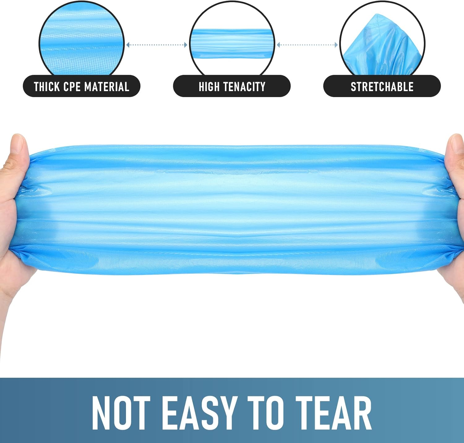 Buself Shoe Covers Disposable Non Slip for Indoors 100 Pack(50 Pairs) Recyclable Shoe Booties Waterproof Shoe & Boot Covers Durable Shoe Protectors Covers One Size Fits Most Blue image number 5