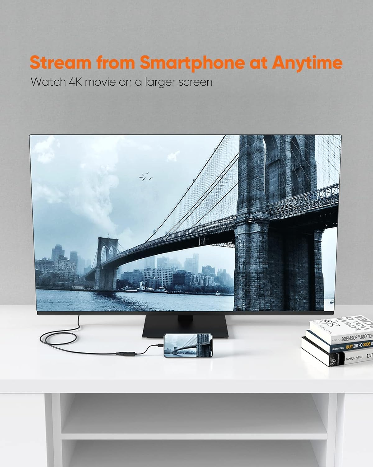 USB-C to HDMI Adapter (4K@60Hz) with Hdr,Cablecreation USB Type C to HDMI Adapter(Thunderbolt 3 Compatible),For Ipad Pro 2020,XPS 13,Yoga 910,Galaxy S23/S10/S20/Note 10/9/8,Monitor image number 6