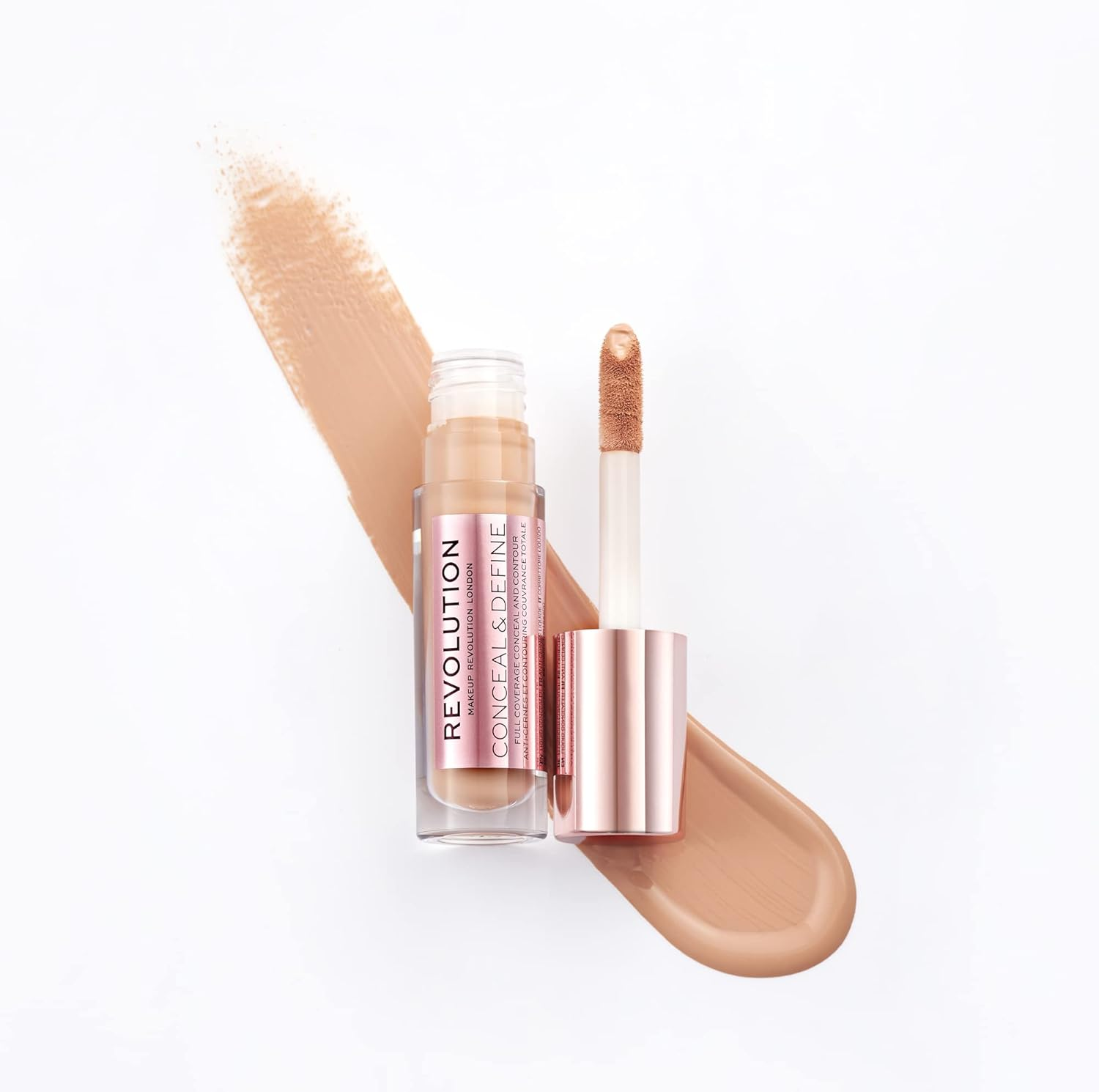 Makeup Revolution Conceal and Define Concealer (Eyeshadow), C10 Brown, 3.4Ml - C6.5 image number 2