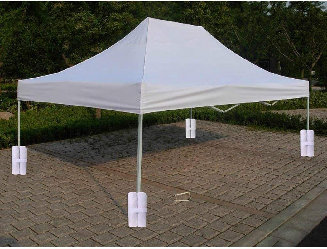 MOOCY White Sand Bags(120Lbs) for Pop up Canopy Tent,1680D Heavy Duty White Canopy Weight Perfectly Matched with White Canopy/Gazebo/Patio Umbrellas,Set of 4 - 4Pcs Black image number 6