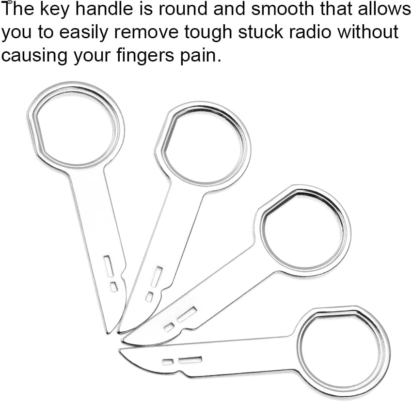 Radio Removal Tool Key Set for Ford, Volkswagen, Audi, and Mercedes, Car CD DVD Host Key Disassembly Tool 4PCS image number 4