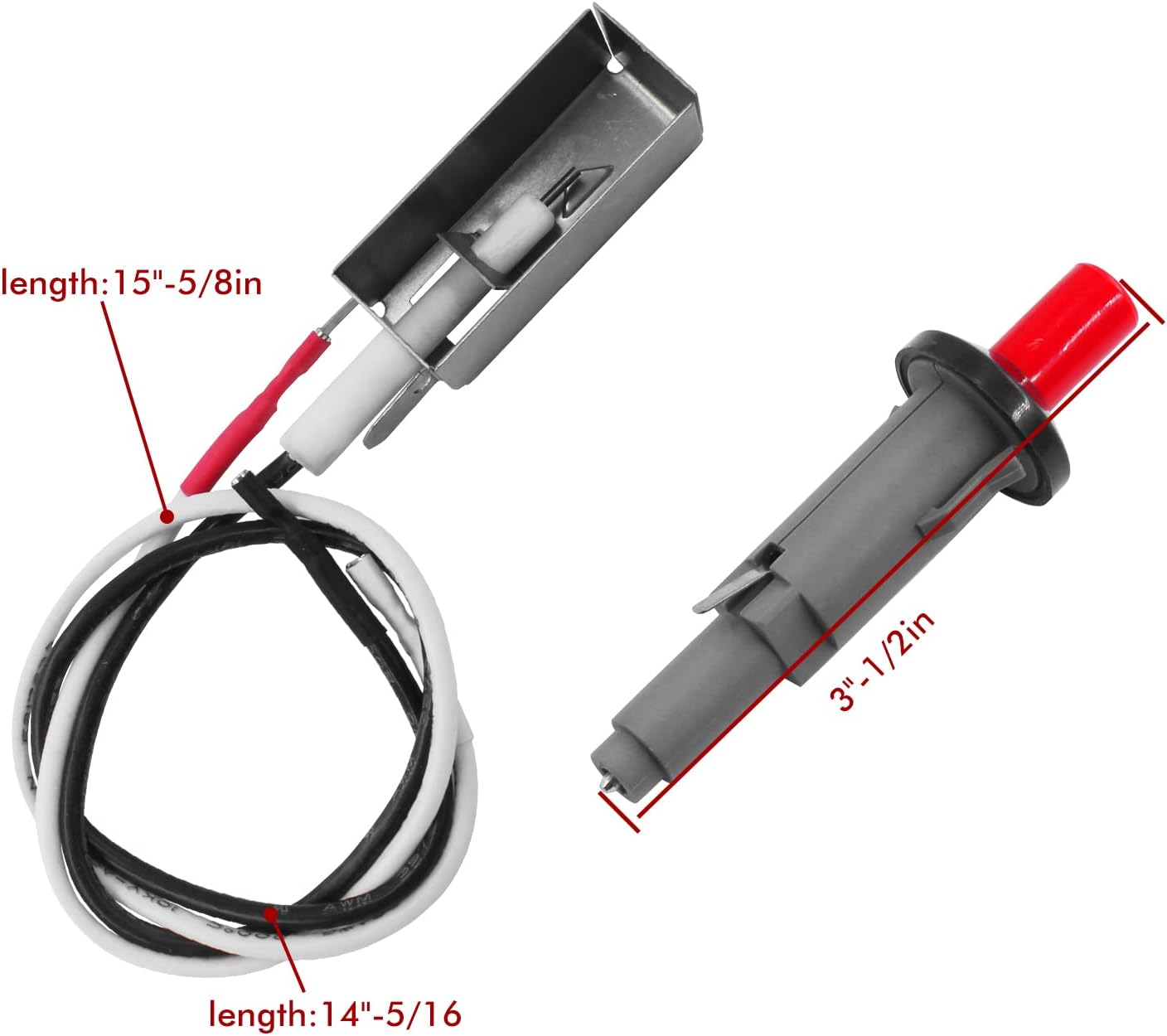 MENSI Piezo Igniter Assembly Kit for Weber Grill Model 7510, Spirit E-210, Spirit 500/700, Genesis E-310/E-320, Genesis Silver B/C, Genesis Gold B/C, Platinum B/C image number 4