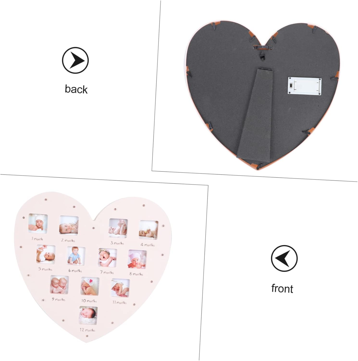 Growth Record Photo Frame Shape Picture Frame for First Year Boy Girl Gifts Birthday image number 1