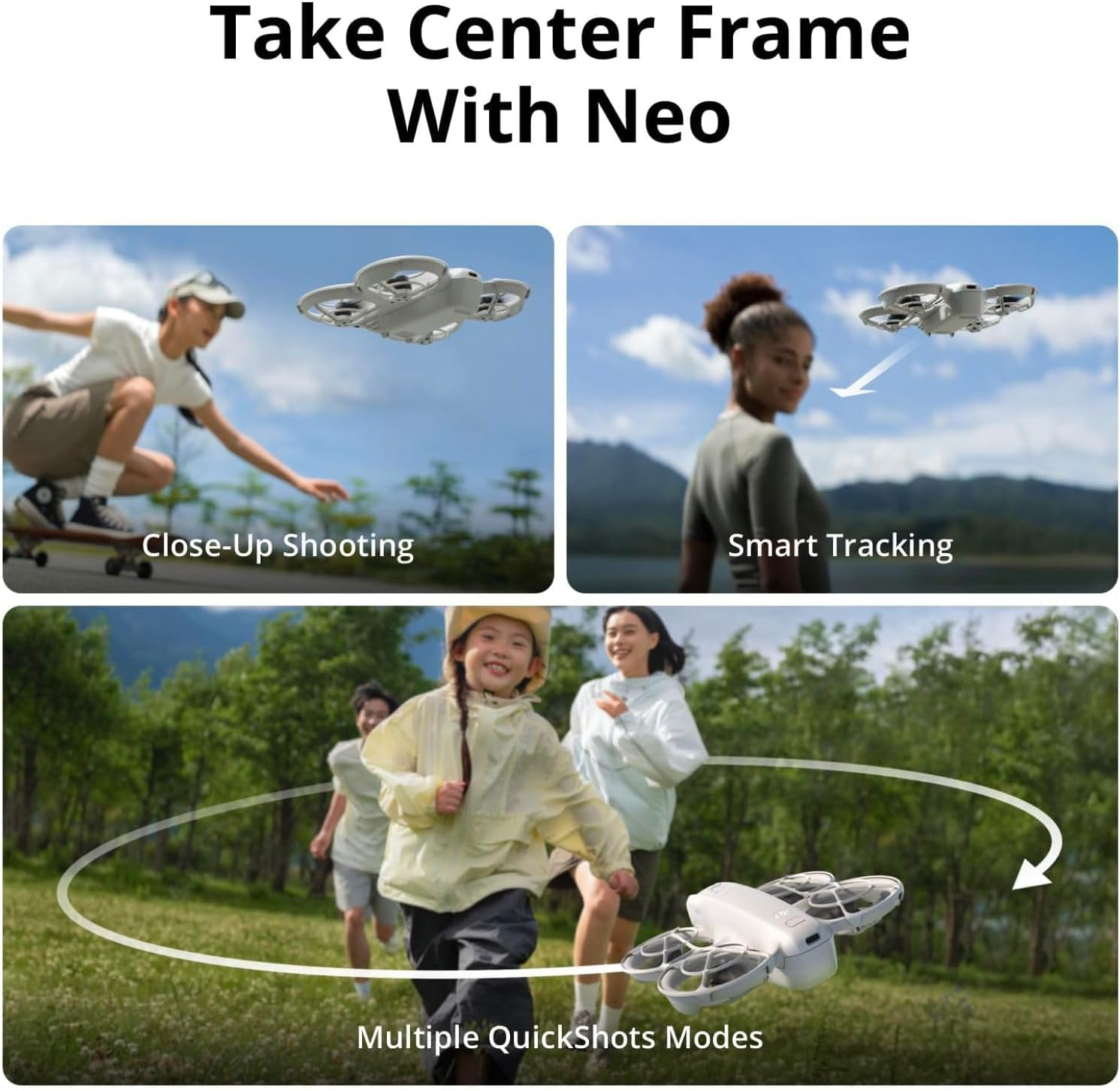 DJI Neo, Mini Drone with 4K UHD Camera for Adults, 135G Self Flying Drone That Follows You, Palm Takeoff, Subject Tracking, Quickshots, Stabilized Video, Built-In Propeller Guard (Controller-Free) image number 1