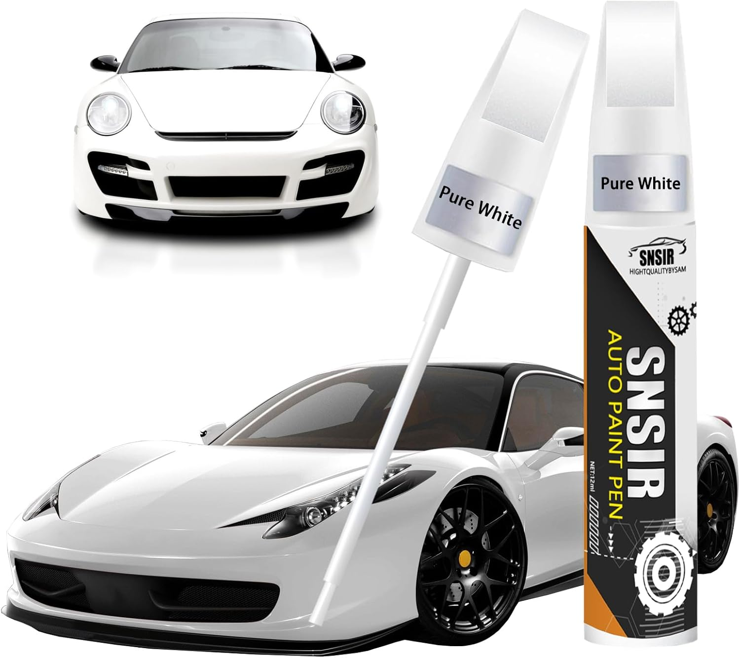 Pure White Touch up Paint for Cars, Color Accurate Touch up Paint for Cars, Premium Car Scratch Remover for Deep Scratches, Easy to Use, Safe and Non-Toxic image number 1