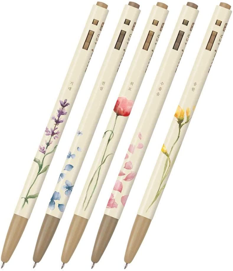 MONAMI 153 Flower Ballpoint Pens Ink Black 1 Set image number 2