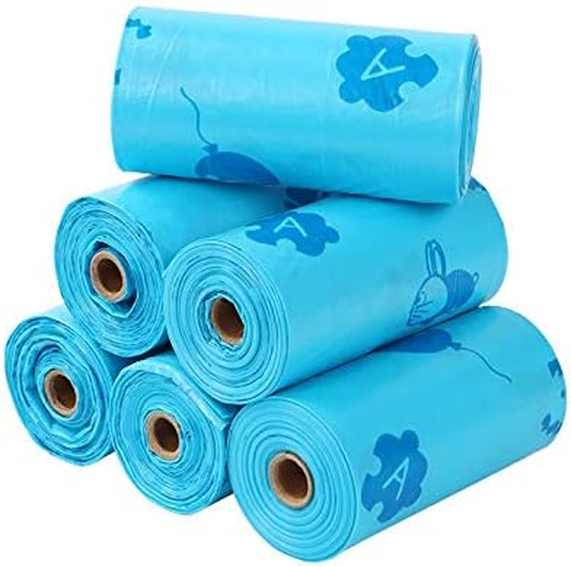 AMXGPT Diaper Bags Disposable for Baby, 16 Rolls/240 Bags, with Dispenser Baby Diaper Disposal Bags Diaper Trash Bags, Disposal Bags Easy-Tie for Travel (Blue) image number 3