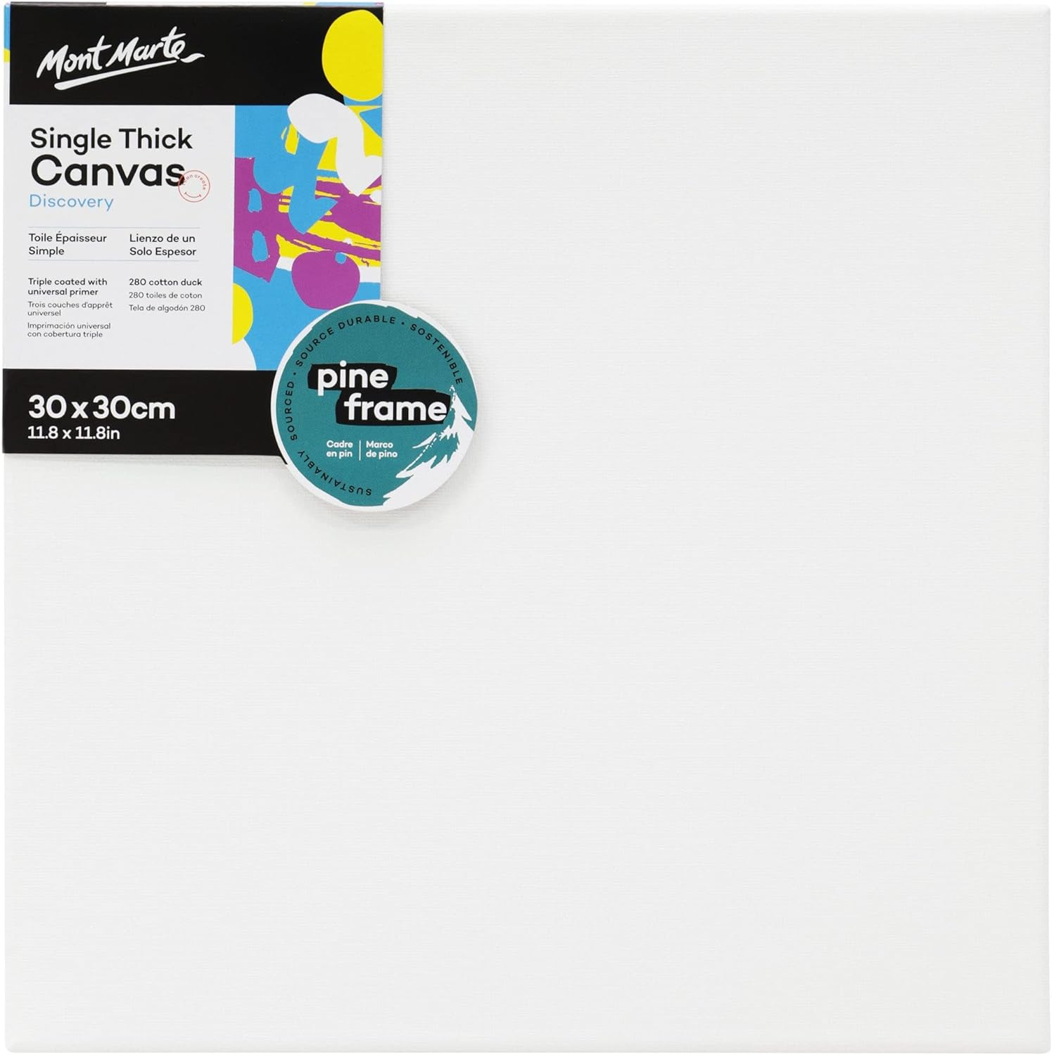 Mont Marte Discovery Single Thick Canvas, 30 X 30 Cm Size