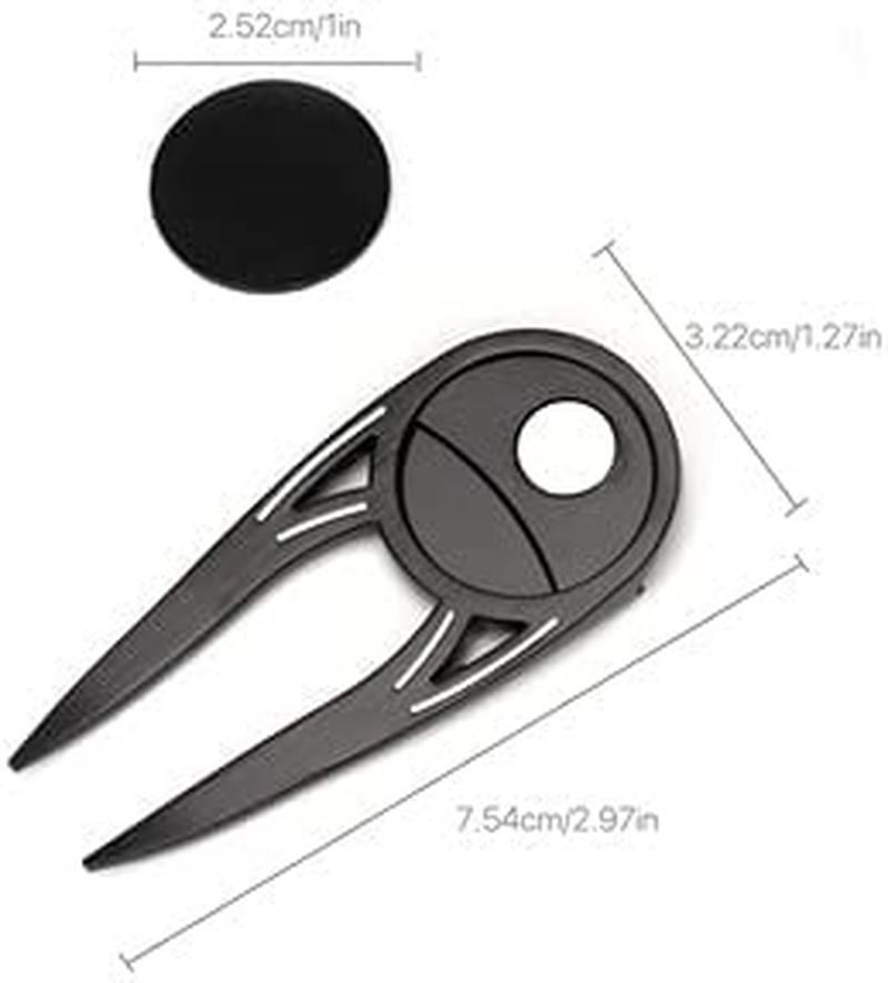 Golf Double Prong Divot Tool Pitch Mark Repair Tool Detachable Magnetic Putting Aid Golf Ball Marker Divot Repair Tool Bottle Opener for the Golfers image number 4