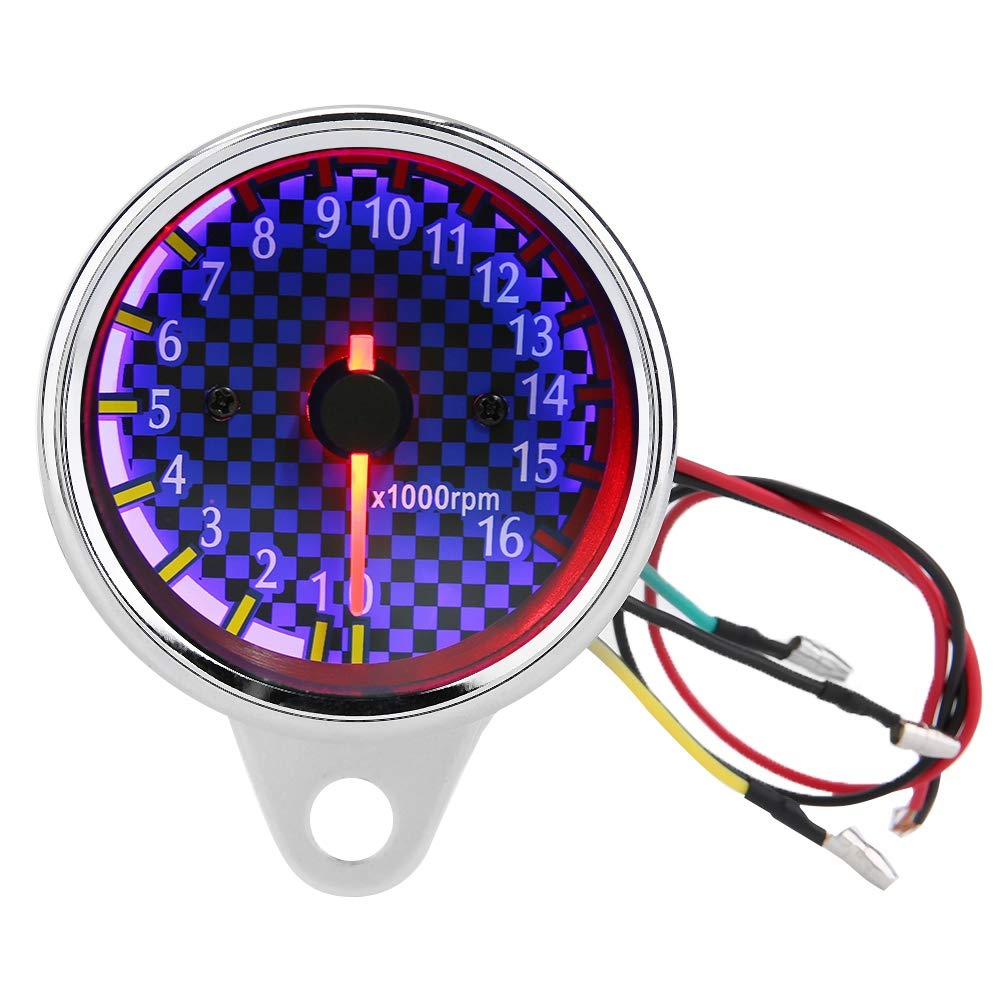 Electronic Tachometer Gauge, Motorcycle Tachometer, LED Tachometer for Most DC 12V Motorcycles image number 3