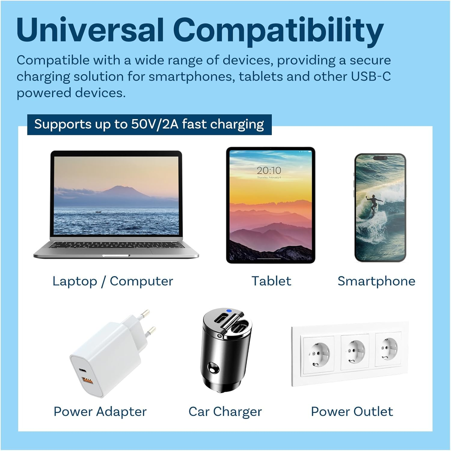 MMOBIEL USB-C Data Blocker & USB-A Data Blocker [2 Pack] Defender &ndash; Protect against Juice Jacking &ndash; Charge Only Adapter, Safe Charging - Data Blocking Adapter &ndash; Black image number 1