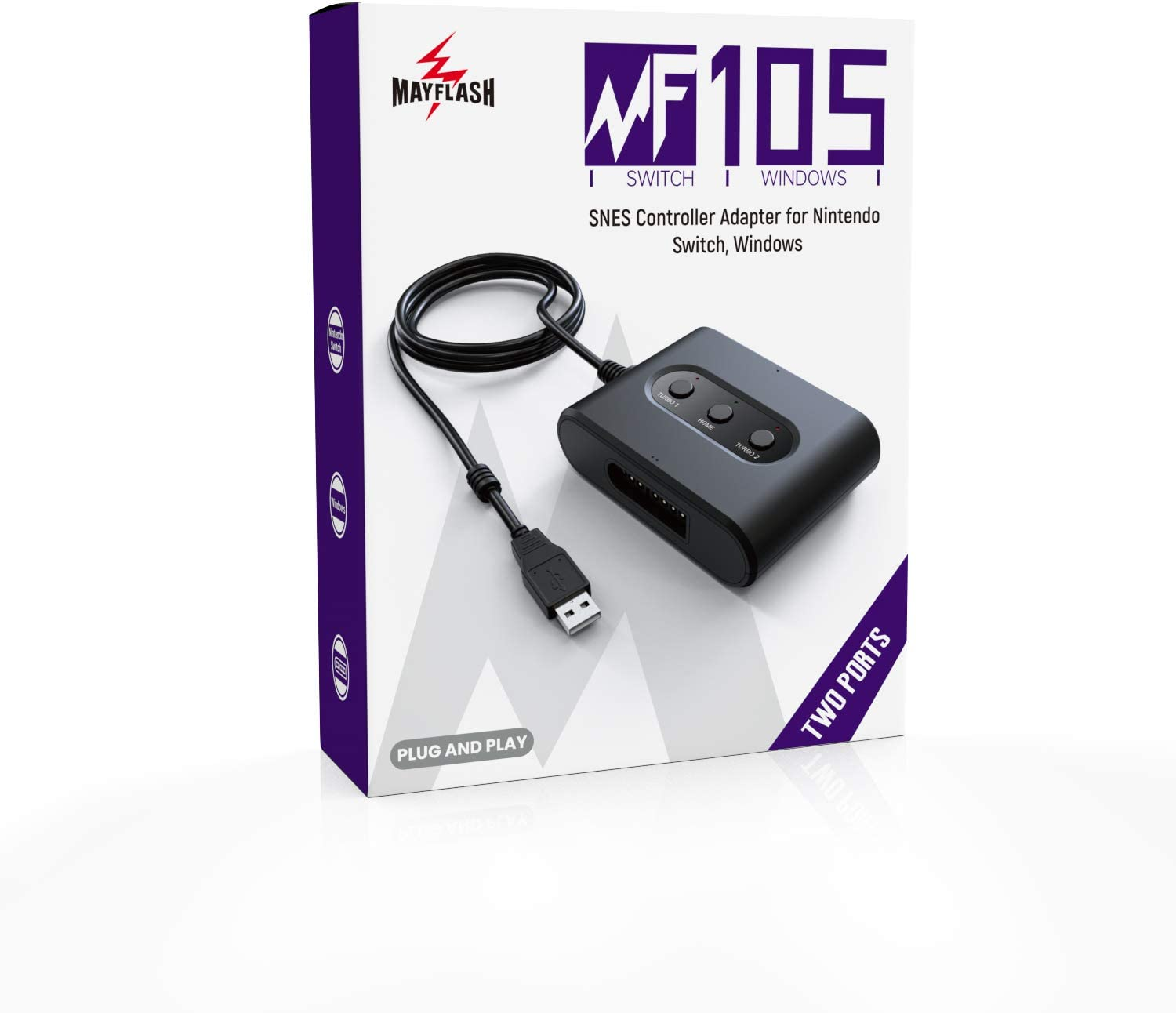 MAYFLASH SNES Controller Adapter for Switch/Oled Model & PC Windows SNES Adapter MF105 image number 1