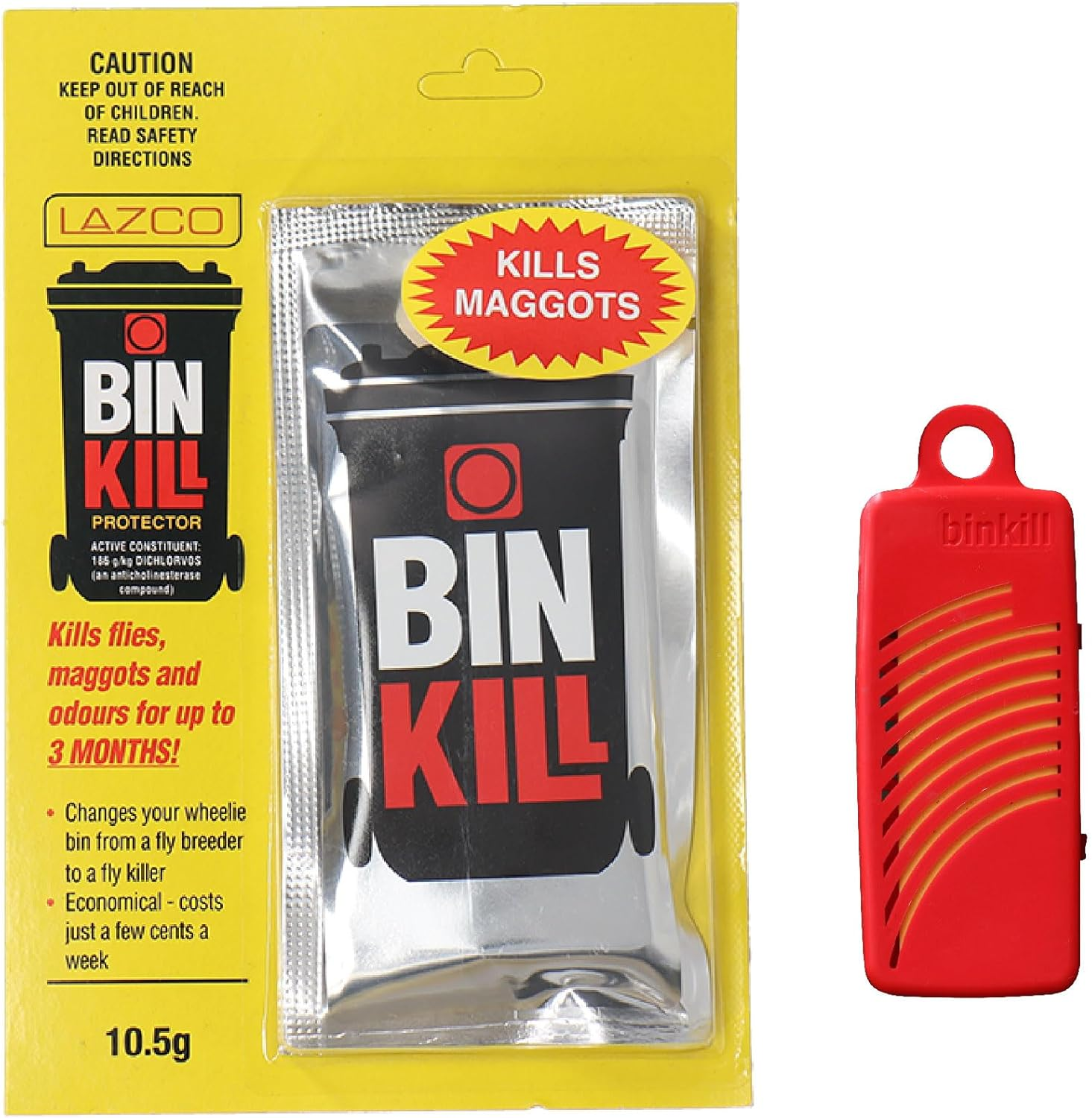 Binkill Wheelie Bin Protector 10.5G &ndash; Kills Flies & Maggots Instantly, Ideal for Domestic Bins, Aussie Owned, Easy-To-Use Pest Control Solution image number 1