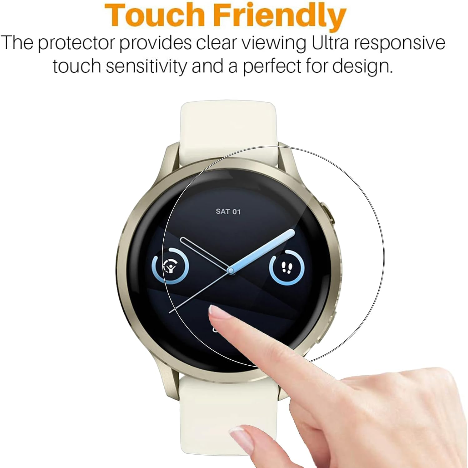 3 Pack Screen Protector for Garmin Venu 4 41Mm, Electro-Weideworld Self-Healing & Bubble Free HD Clear Soft TPU Protective Film for Garmin Venu 4 41Mm[Sensitive Touch] image number 1