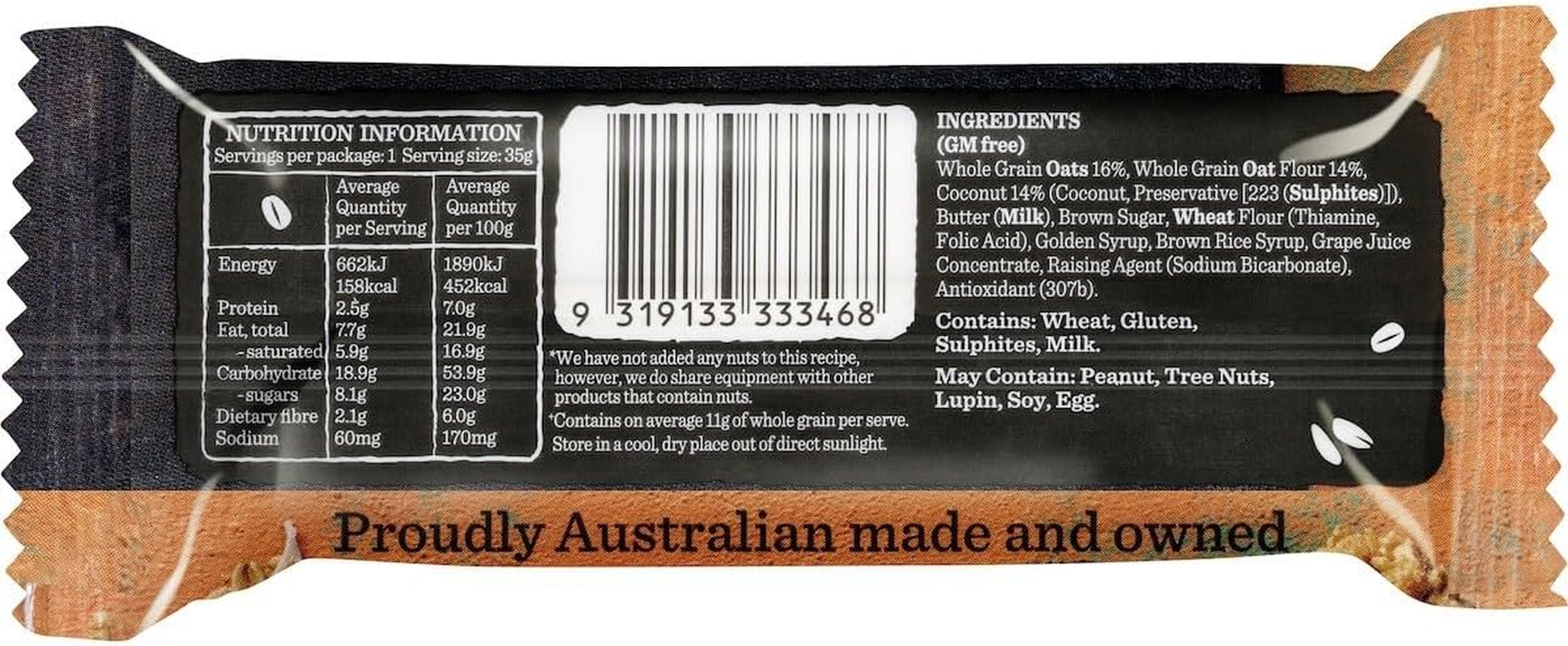 Carmans Golden Oat & Coconut Oat Slice 175 G