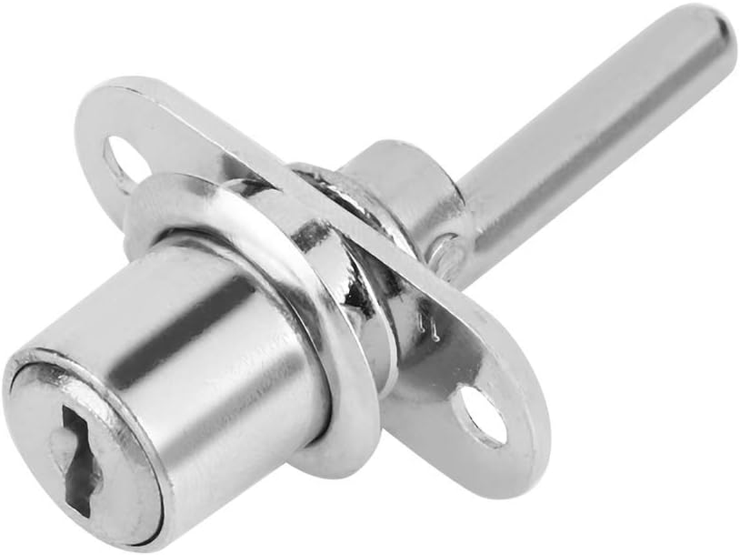 Rustproof, Durable Filing Cabinet Lock, 2-Part Drawer Lock, Desk Cabinet For(19Mm Silver Single Lock) image number 4