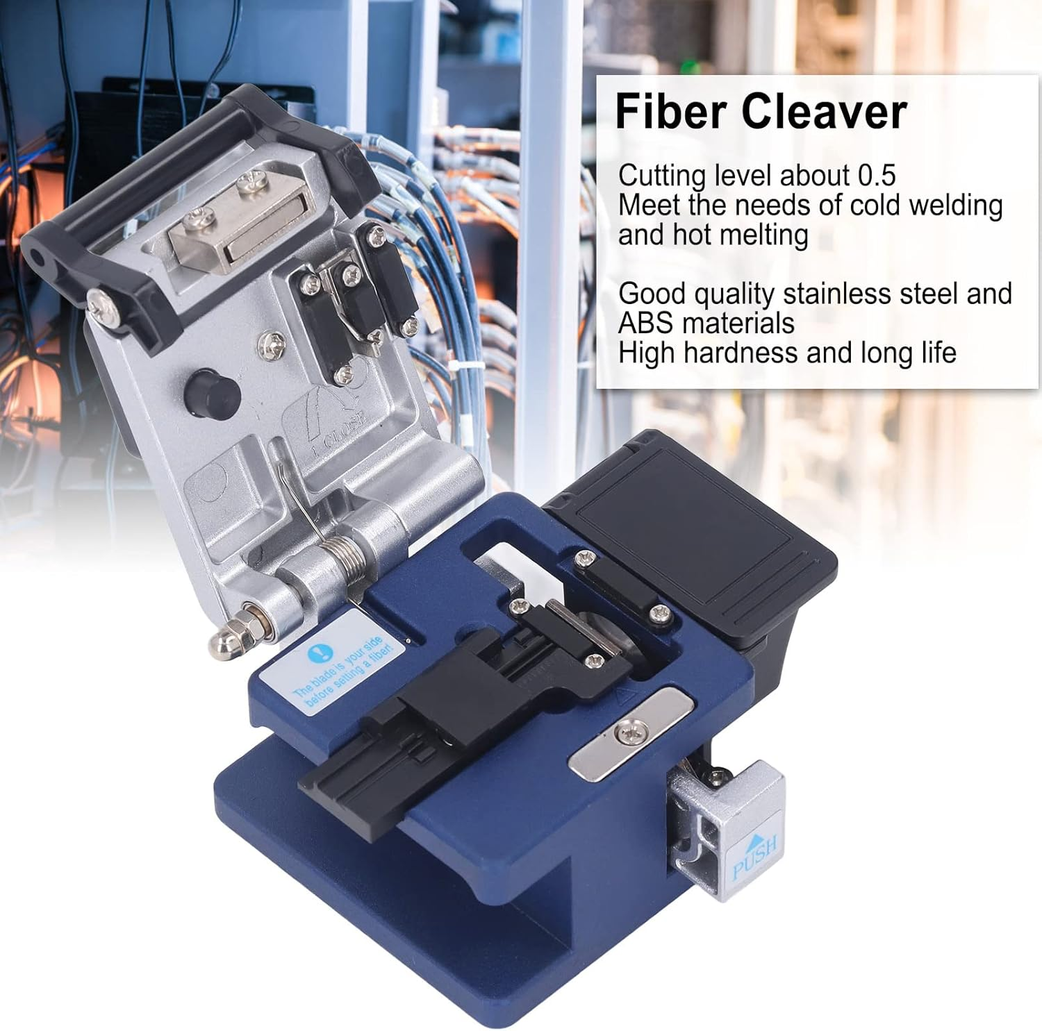 Optical Fiber Cleaver, High Precision FTTH Fiber Optic Tools with 32000 Cleaves, Optical Fiber Stripping Cutter Tool, Cold Connection Tools, Fiber Equipment Used in FTTH image number 4