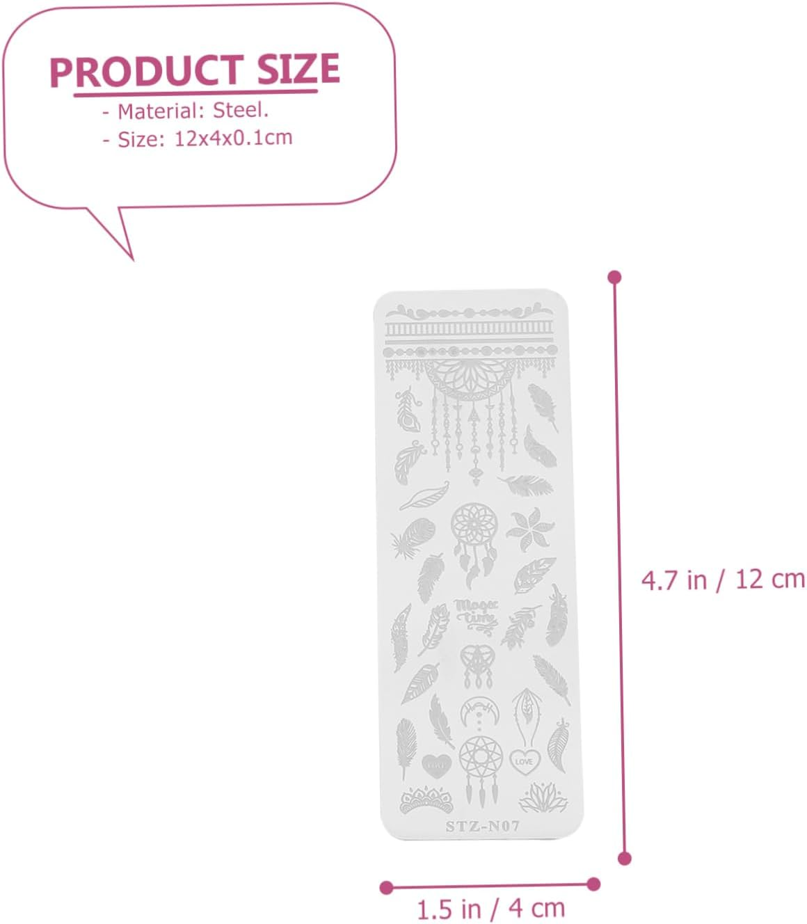 AUTSUPPL 5Pcs Nail Art Stamper Plates Nail Stamping Plates Floral Art Stencils Manicure Kit for Home image number 1