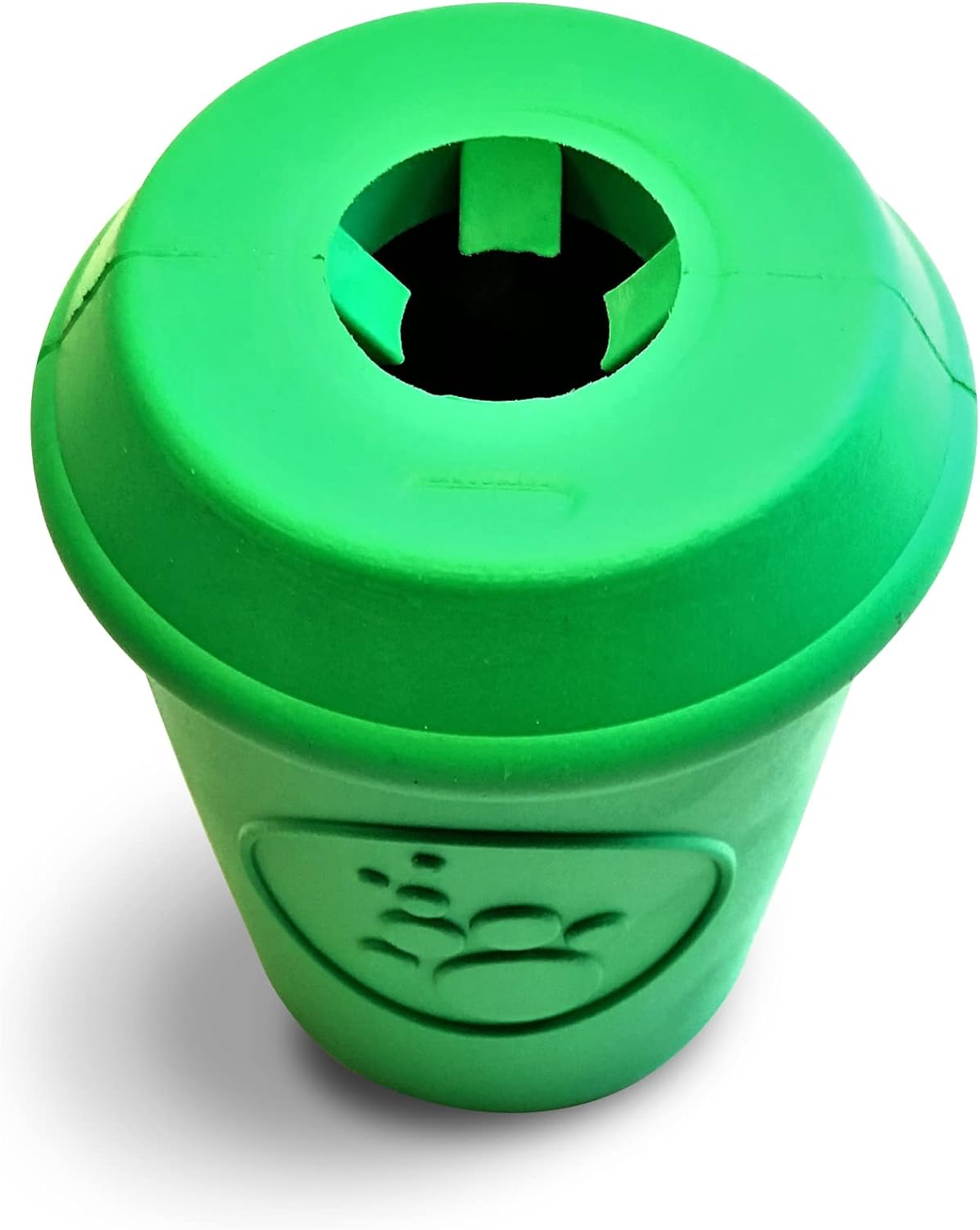 Sodapup Coffee Cup Durable Rubber Chew Toy and Treat Dispenser Dog Toy - Dog Puzzle Toys - Treat Dispensing Dog Toys - Dog Enrichment Toys - Sturdy Dog Toys (Medium, Green) image number 6