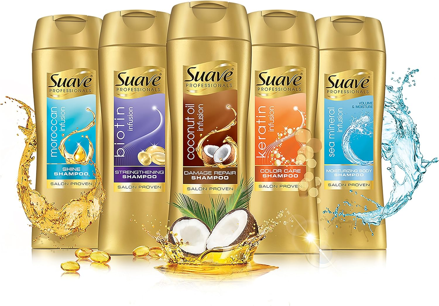 Suave Professionals Shine Shampoo Moroccan Infusion 12.6 Oz image number 4