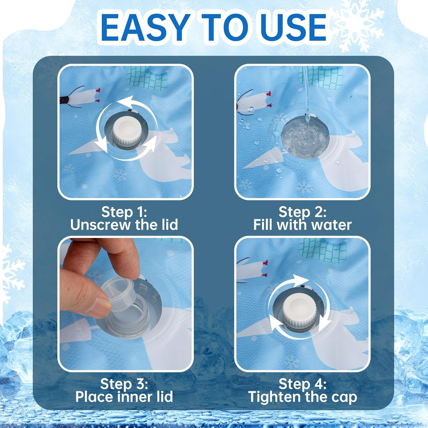 Minimighty Large Cooling Cat Bed Mat 60X90Cm, Waterproof Cooling Pad Mat for Cats Dogs, Cooling Pad for Pet Indoor Outdoor image number 5