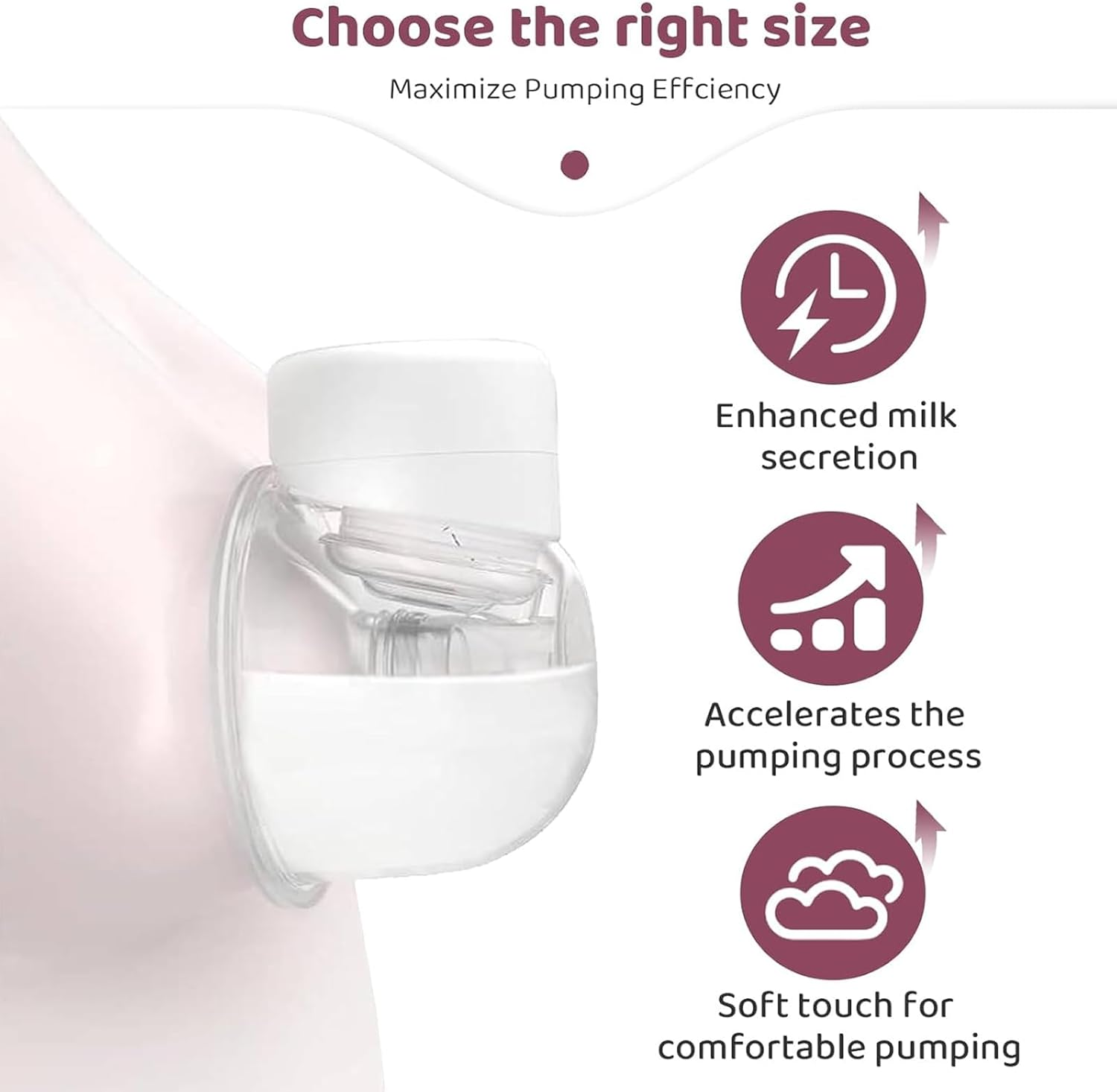 Weidllys Flange Sizing Kit with 10PCS Flange Inserts 13/15/17/19/21Mm and Nipple Measurement Tool for Flanges, Silicone Breast Pump Flange Insert Kit for 24Mm Most Pumps image number 5