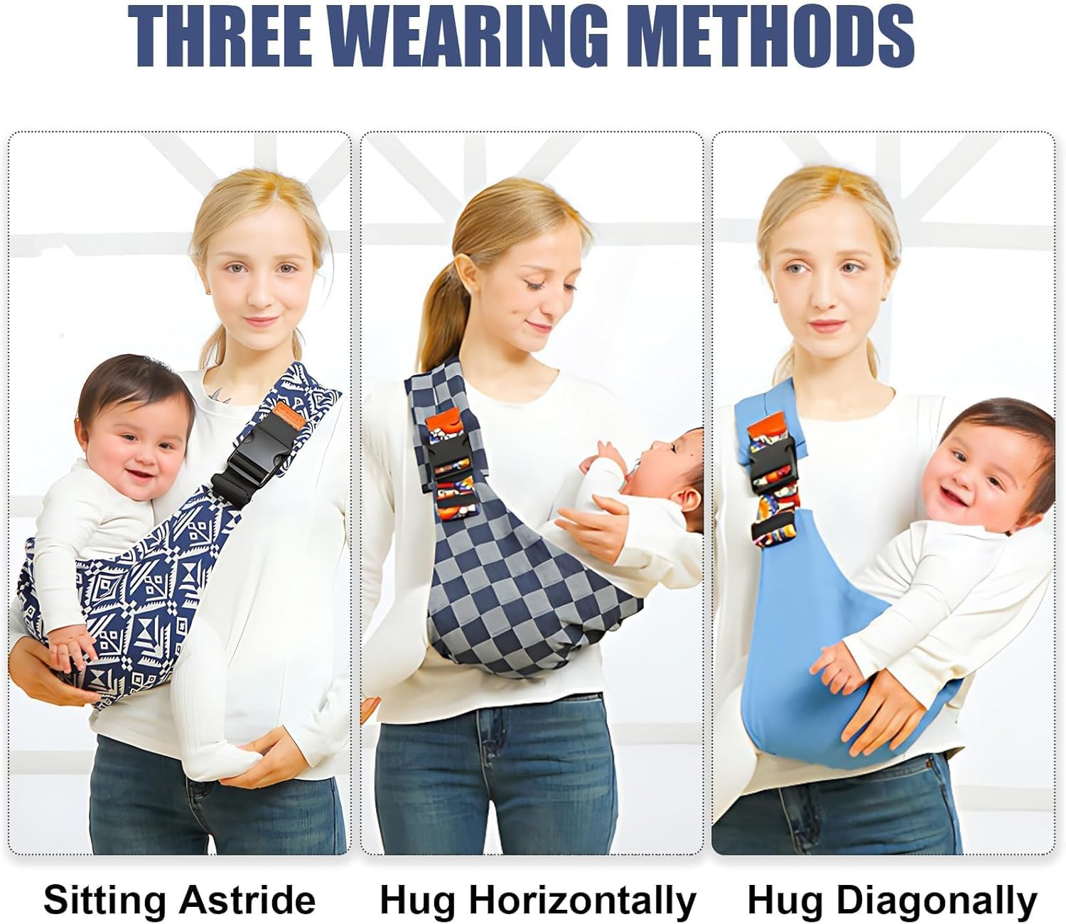Baby Carrier - an Ergonomic, Comfortable, and Lightweight Carrier That Is Effortless to Wear, Perfect for Hands-Free Parenting, Suitable for Pure Holding of Infants and Toddlers, Adjustable from 4.5Kg - 13.6Kg (Black Sail).