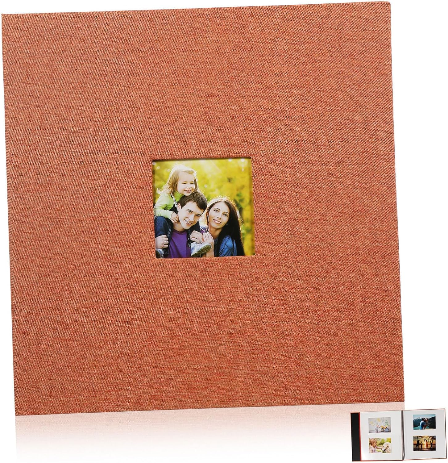 DIY Photo Album with Linen Cover and Front Window Elegant Blank Pages for Custom Layouts Versatile Memory Keepsake Book for Weddings Family and Special Events image number 6