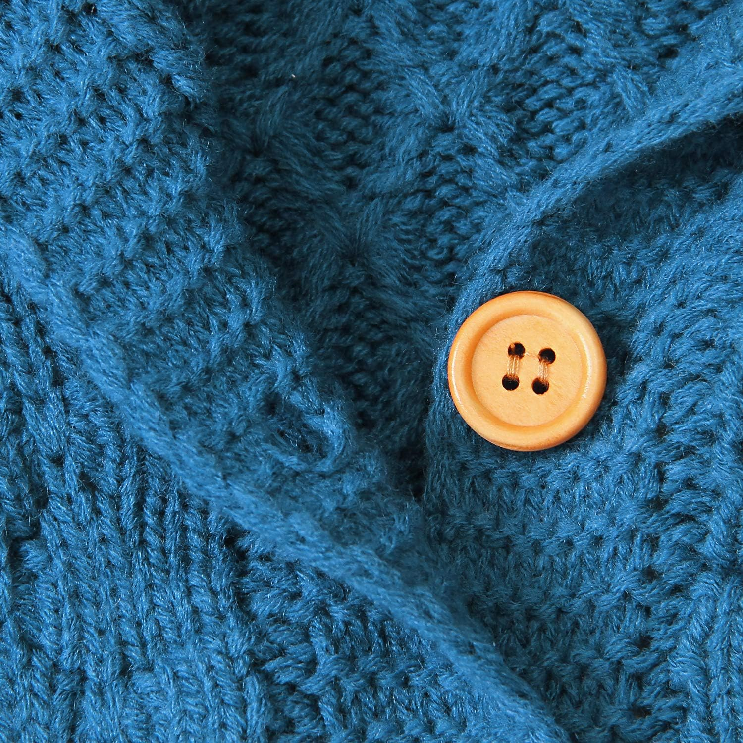 Newborn Baby Girls Boys Knit Cardigan Ear Hooded Sweater, Infant Button-Down Cotton Outfits, Unisex Baby Basic Clothes image number 2