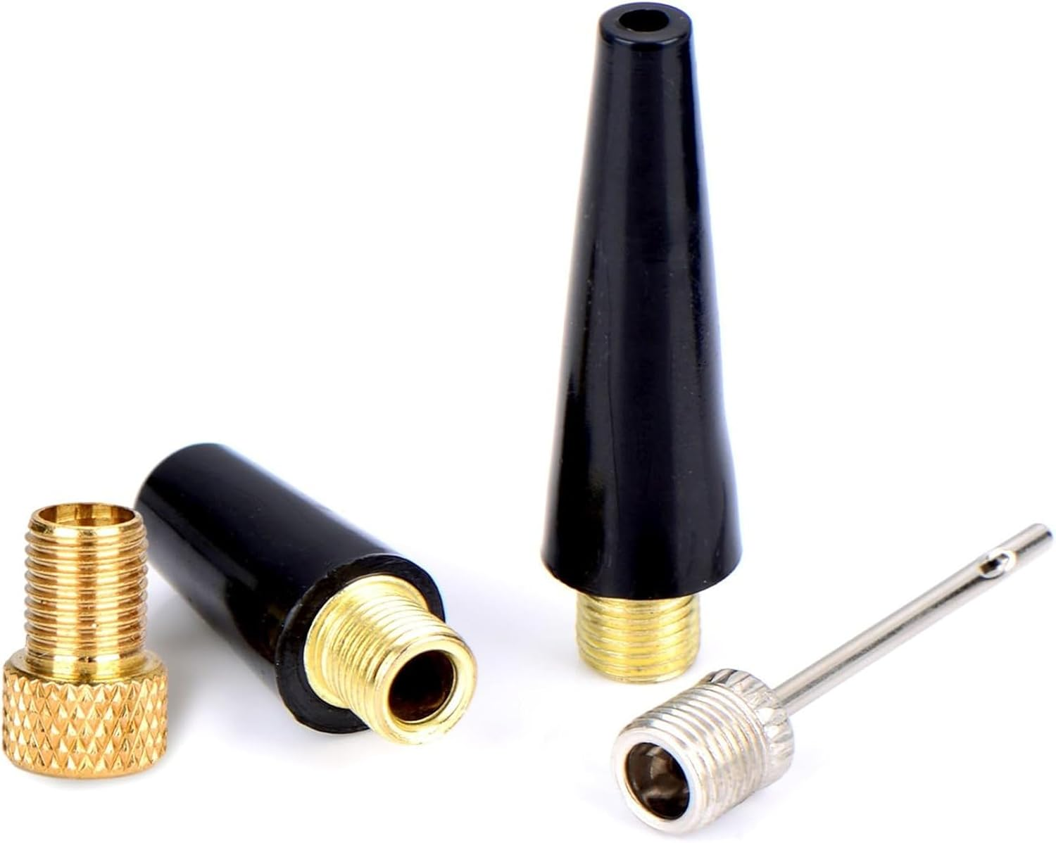 JZUNHN 4Pcs Ball Pump Needle Set Needle Inflator Kit Needle Nozzle Adapter Portable Tire Inflabtor Air Comressor Air Nozzle Pump Adapter Kit for Inflatables, Sports Balls and Bicycles image number 2