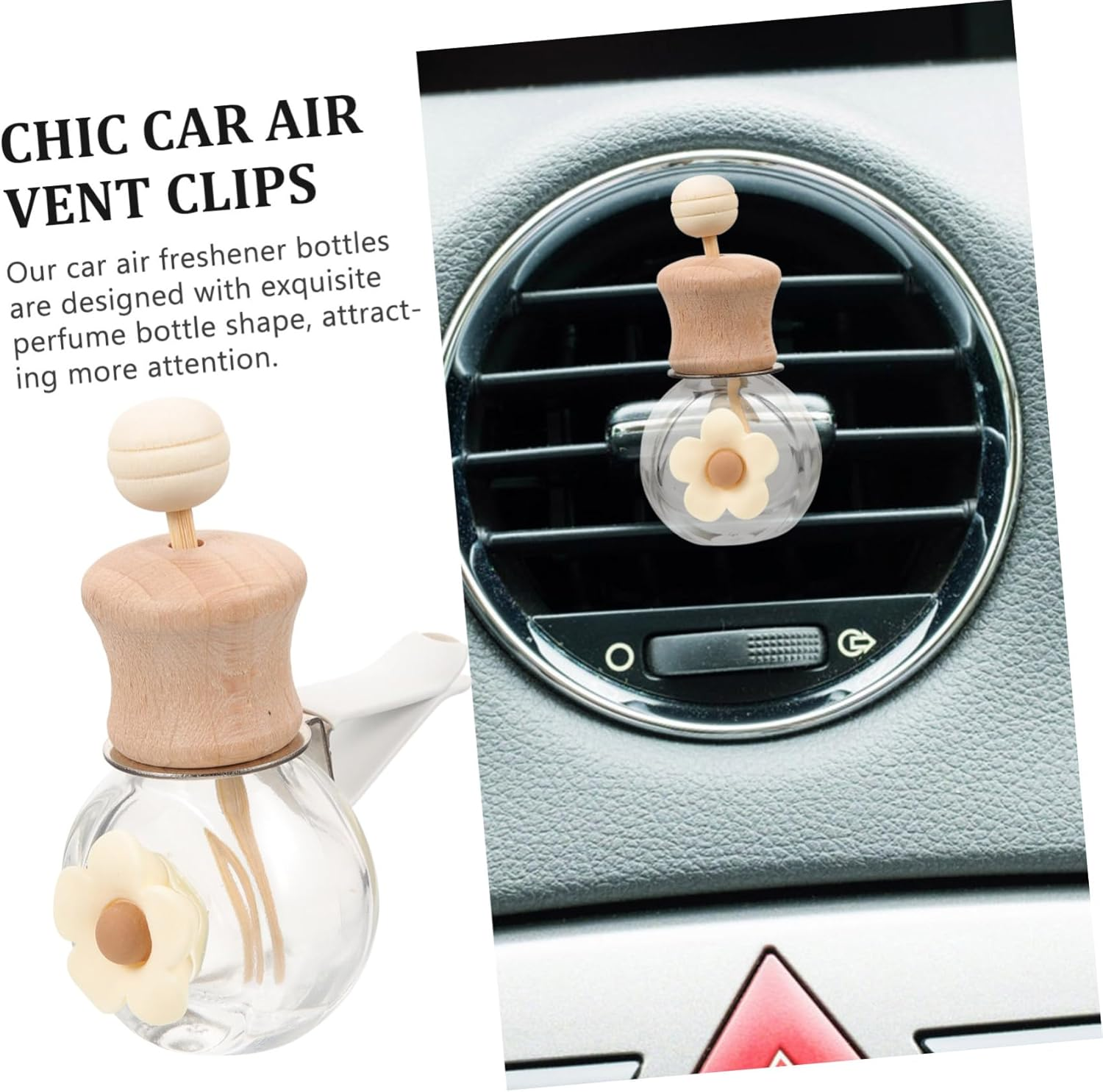 STOBAZA Car Perfume Bottle Empty Glass Fragrance Essential Oil Bottle Refillable Car Perfume image number 6