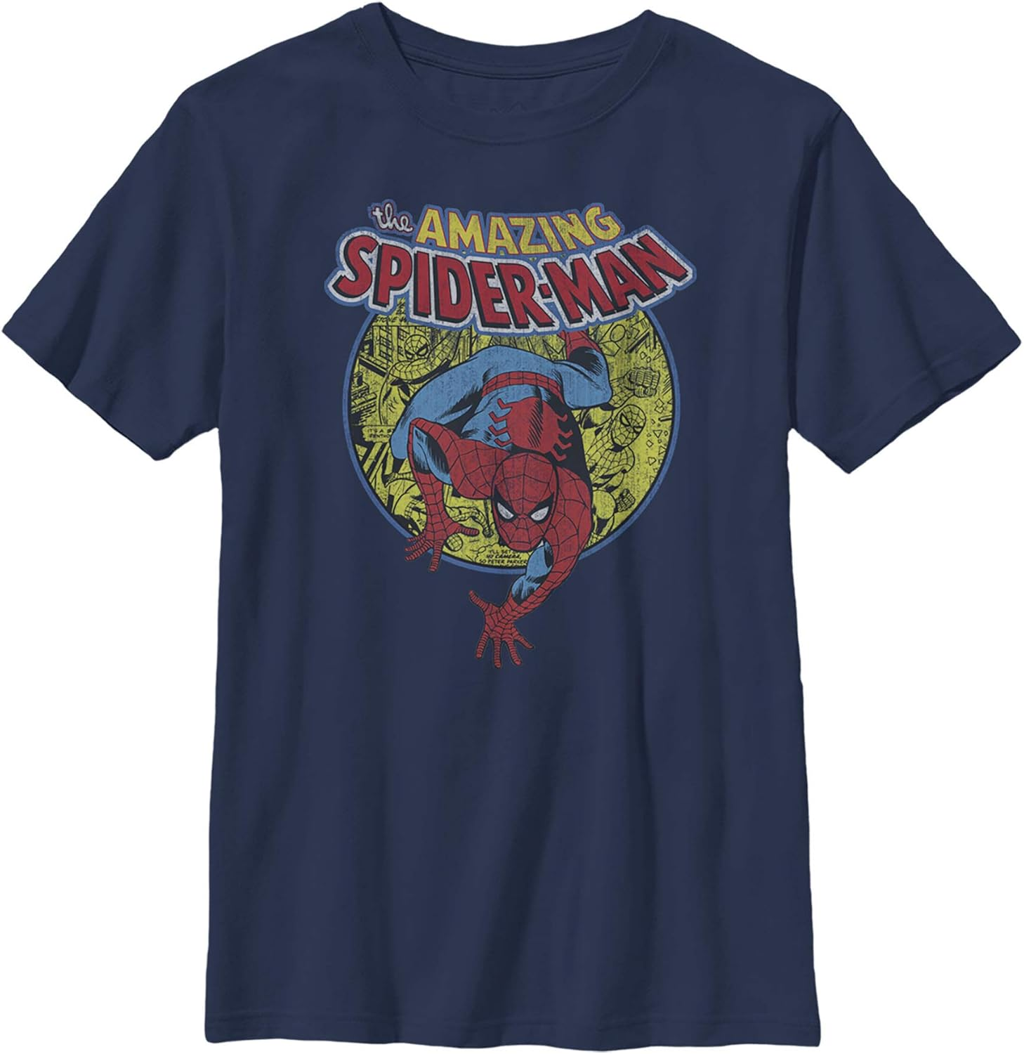 Marvel Boy'S Amazing Spider-Man Responsibility T-Shirt - Navy Blue - X Small