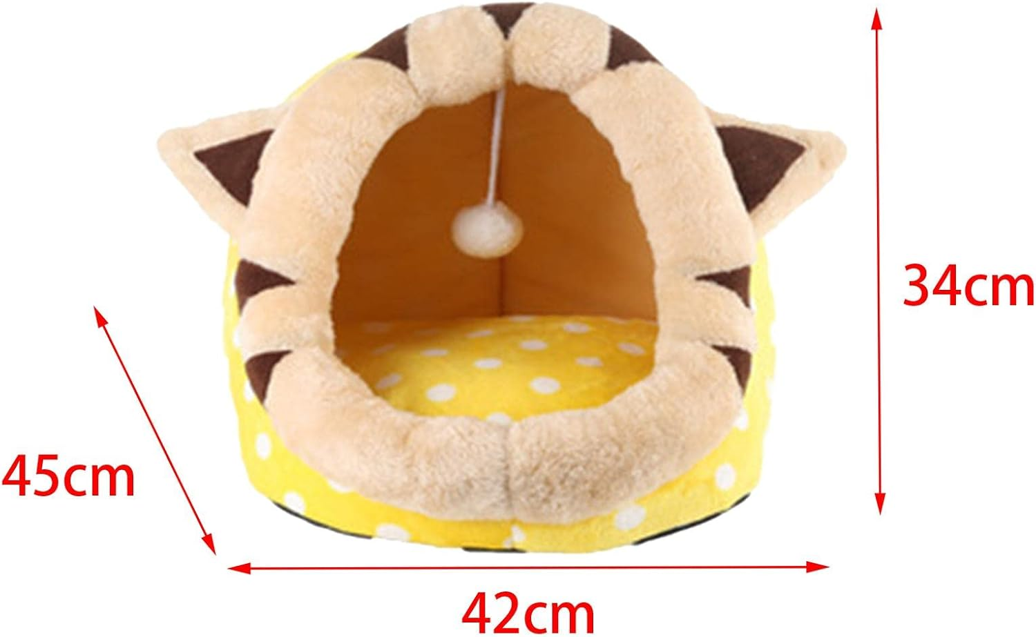 Cute Cat Beds for Indoor Cats, Pet House Dog Sleeping Bed Dog Nest Winter Warm with Cushion Nonslip Bottom for Small Medium Large Dogs Cats, Cat, S/288 (Color : Cat, Size : Medium) image number 3