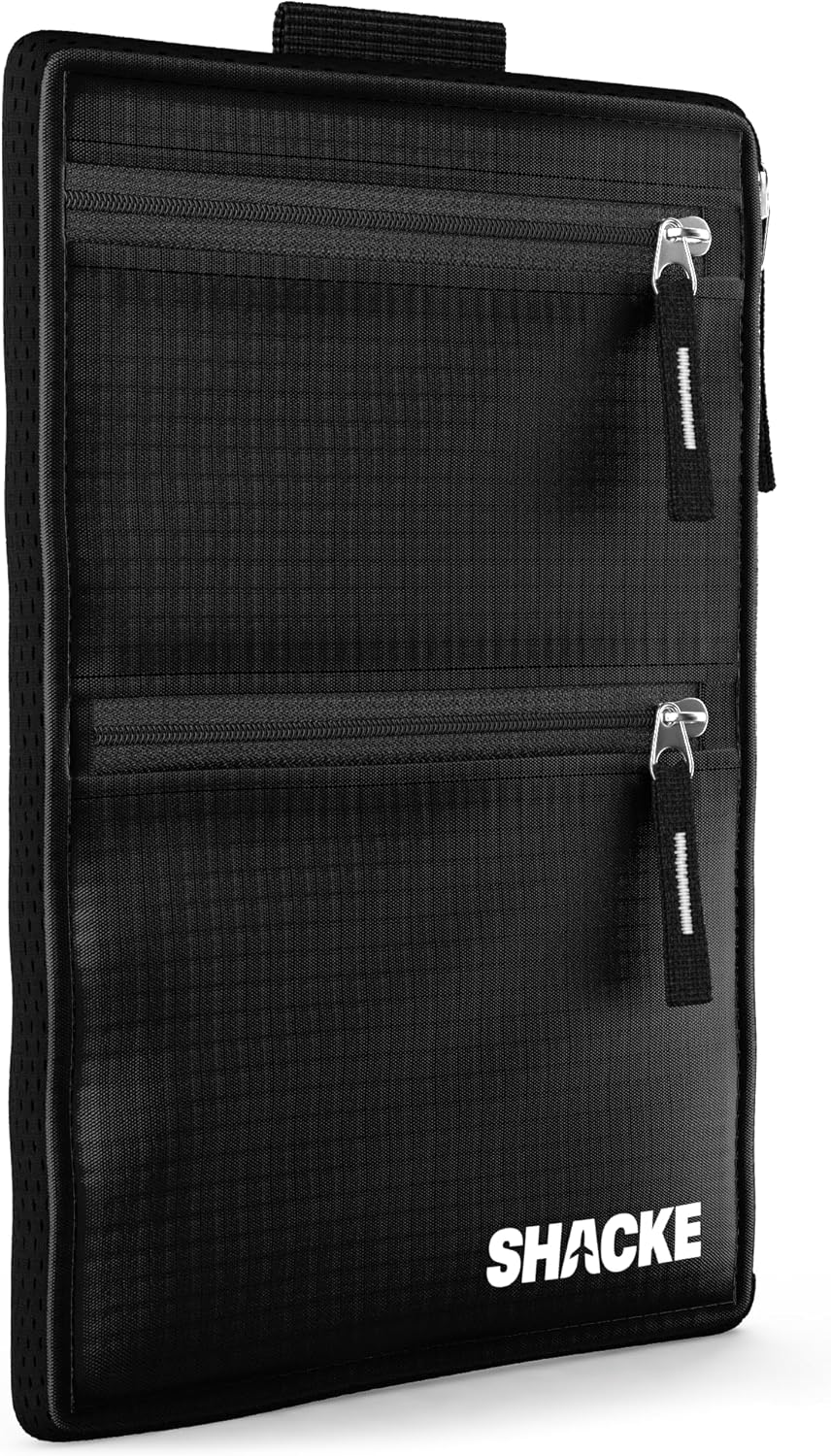 Shacke Hidden Travel Belt Wallet W/Rfid Blocker (Black with Black Strap)