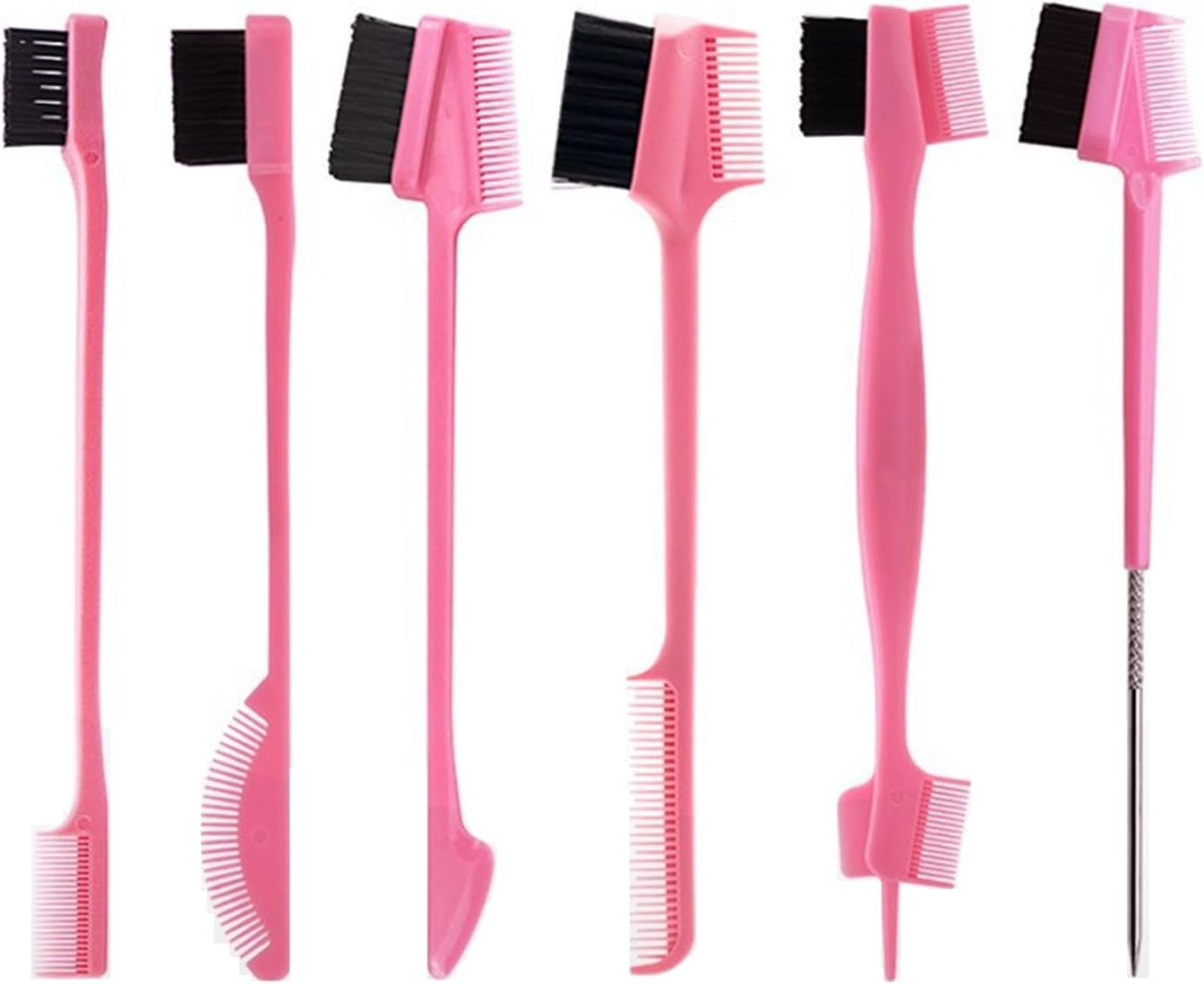 LUHOCIY Pack of 6 Eyebrow Brush, Edges Brush, Double-Sided Eyelash Brush, Designed for a Variety of Beauty Applications, Ideal for Beginners and Professional Makeup Artists Equally image number 4