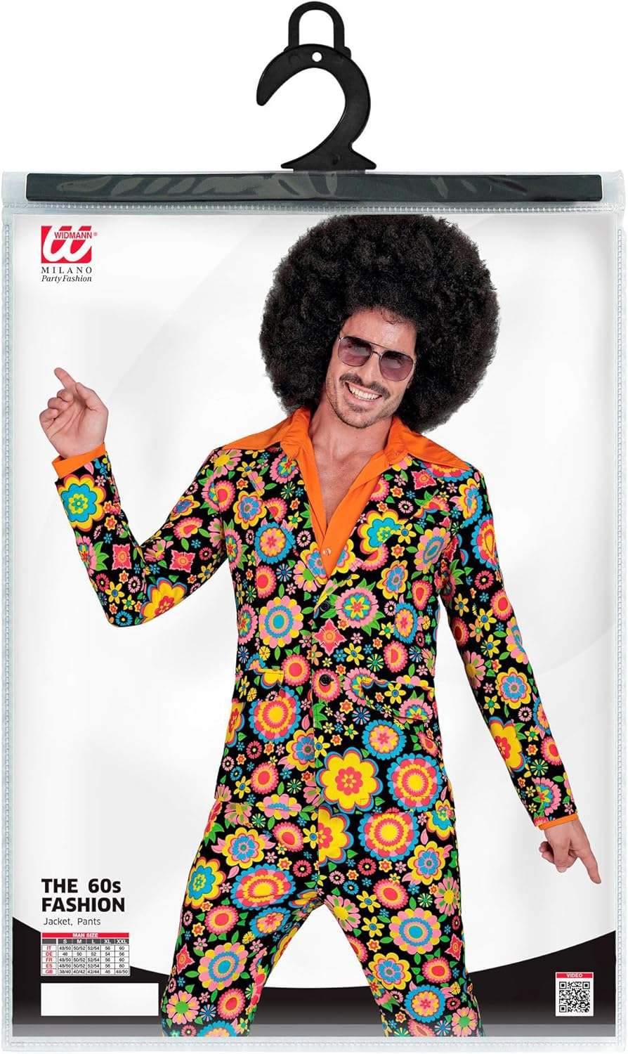 Widmann 18701 Costume 60S Suit, Multicoloured, S image number 1