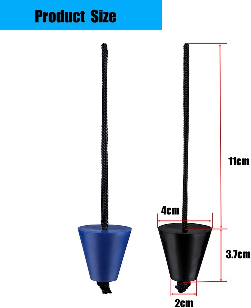 Yakamoz 8Pcs Universal Kayak Silicone Scupper Plug Kit, Kayak Scupper Plugs Drain Holes Stopper Bung with Lanyard