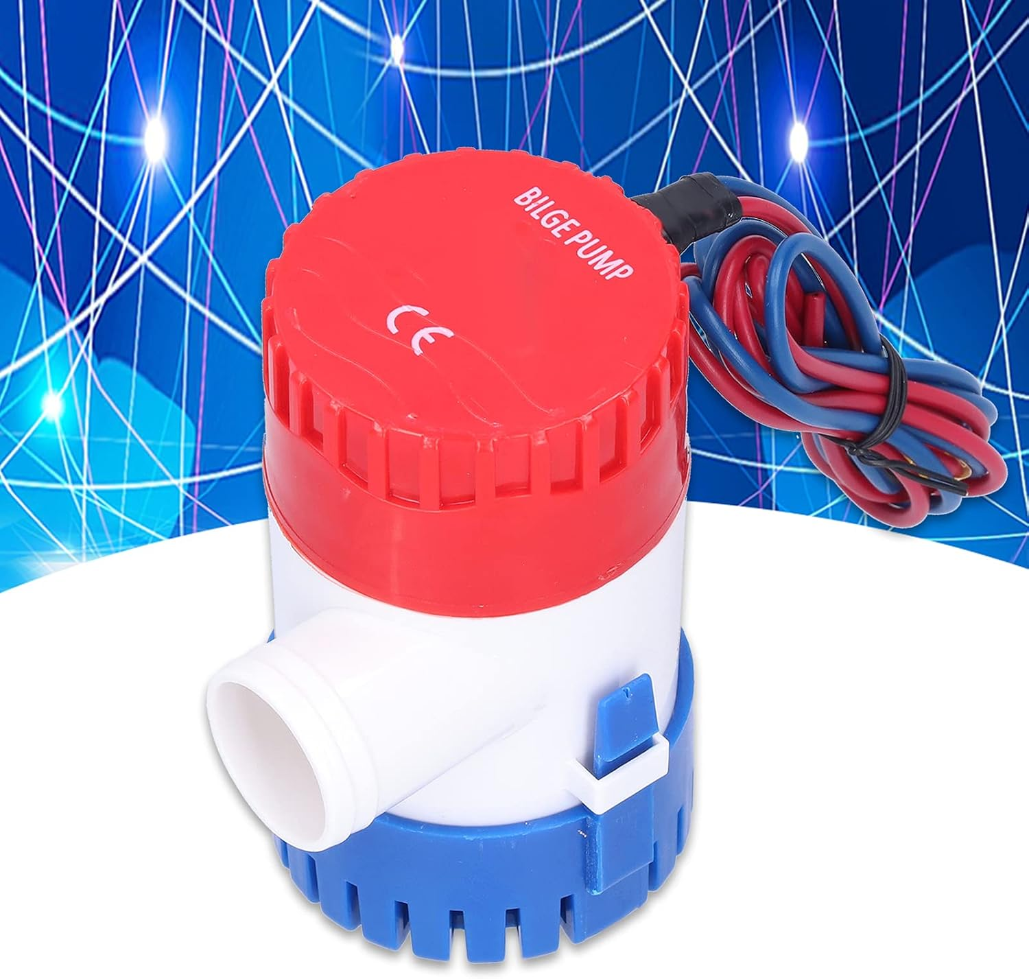 Bilge Pump Small Electric Submersible Pump for Drainage 12V/24V 350/500/750/1100GPH, Shock Resistant ABS Housing for Boats, High Efficiency for Boat Chine, image number 3