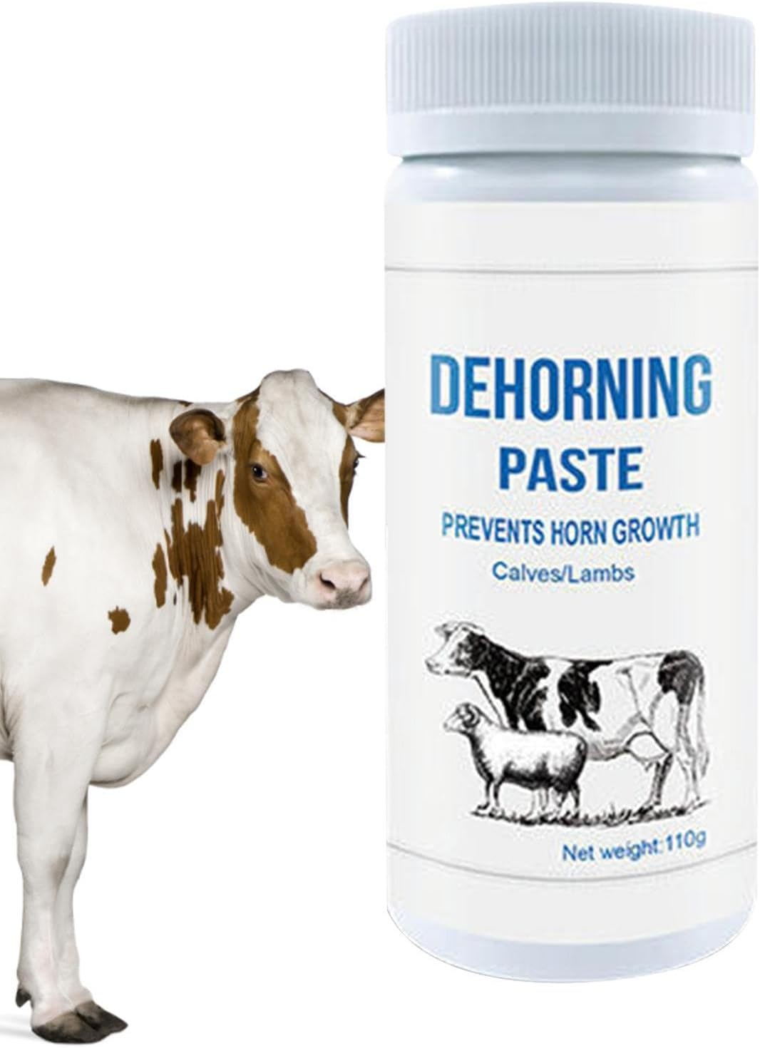 Cattle Dehorner, Cattle Dehorner Paste Dehorning Cream, Calf Cow Solution Horn Removal Paste,Supplies Dehorner Paste for Cows, Natural Quick Dehorning Supplies for Goats Cattle Sheep and Other Animals image number 5