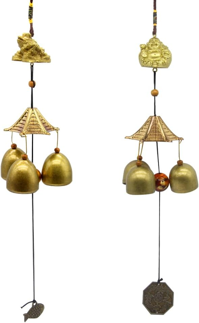 Hooshing Small Wind Chimes Brave Troops Classical Feng Shui Wind Bell for Room Yard Car Hanging Decor Blessing Gift image number 1