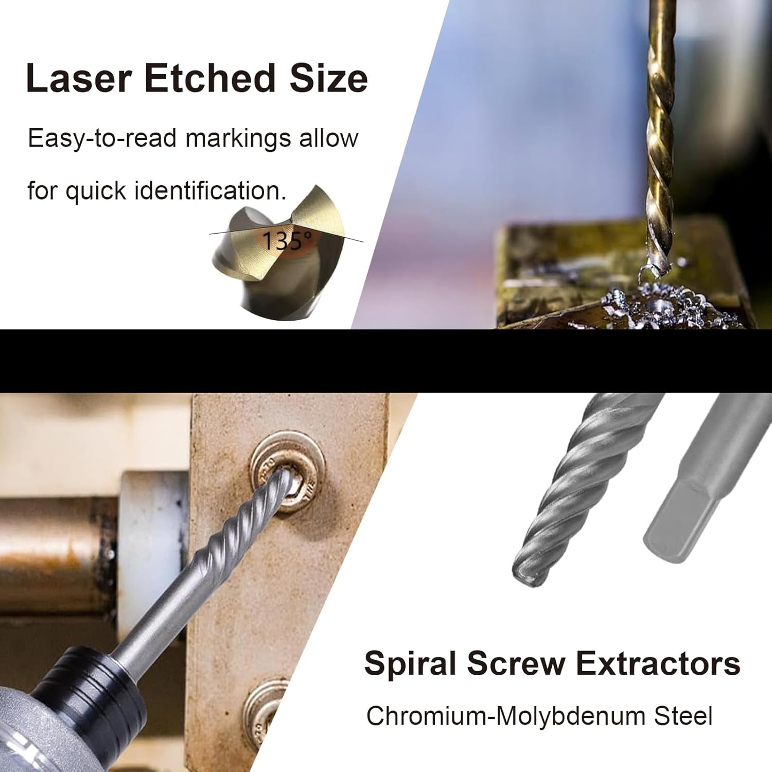 Greywolf 40 Pcs Screw Extractor and Bolt Extractor Set，Left-Handed Drill and Easy Extractor，2-In-1 Nut Extractor ，Bolt Nut Remover，For Stripped, Rusted, Broken Screws, Nuts image number 3