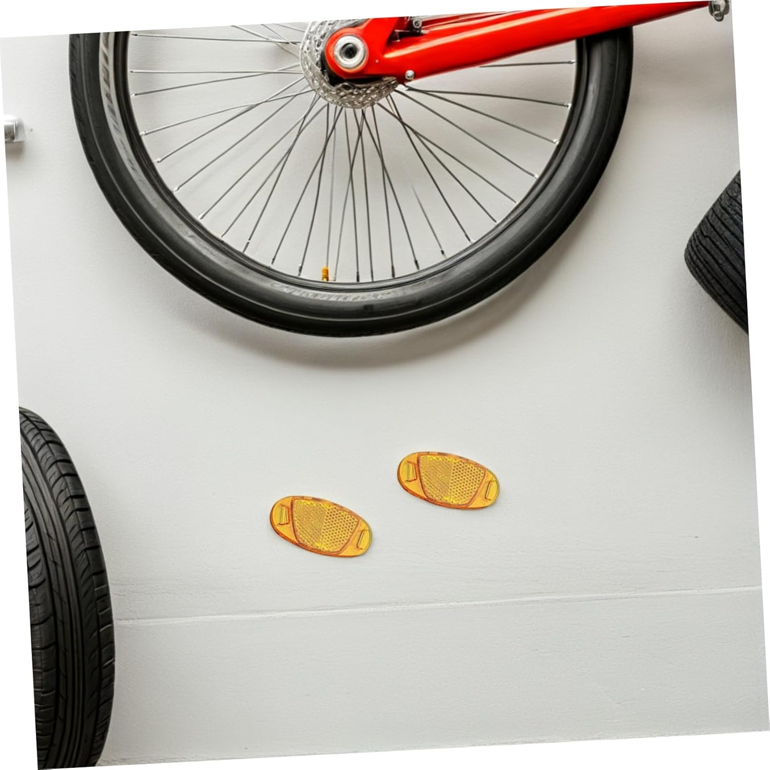 2 Sets Mountain Bike Reflective Warning Clips Safety Reflectors Front Rear for Night Visibility Cycling Accident Prevention image number 6