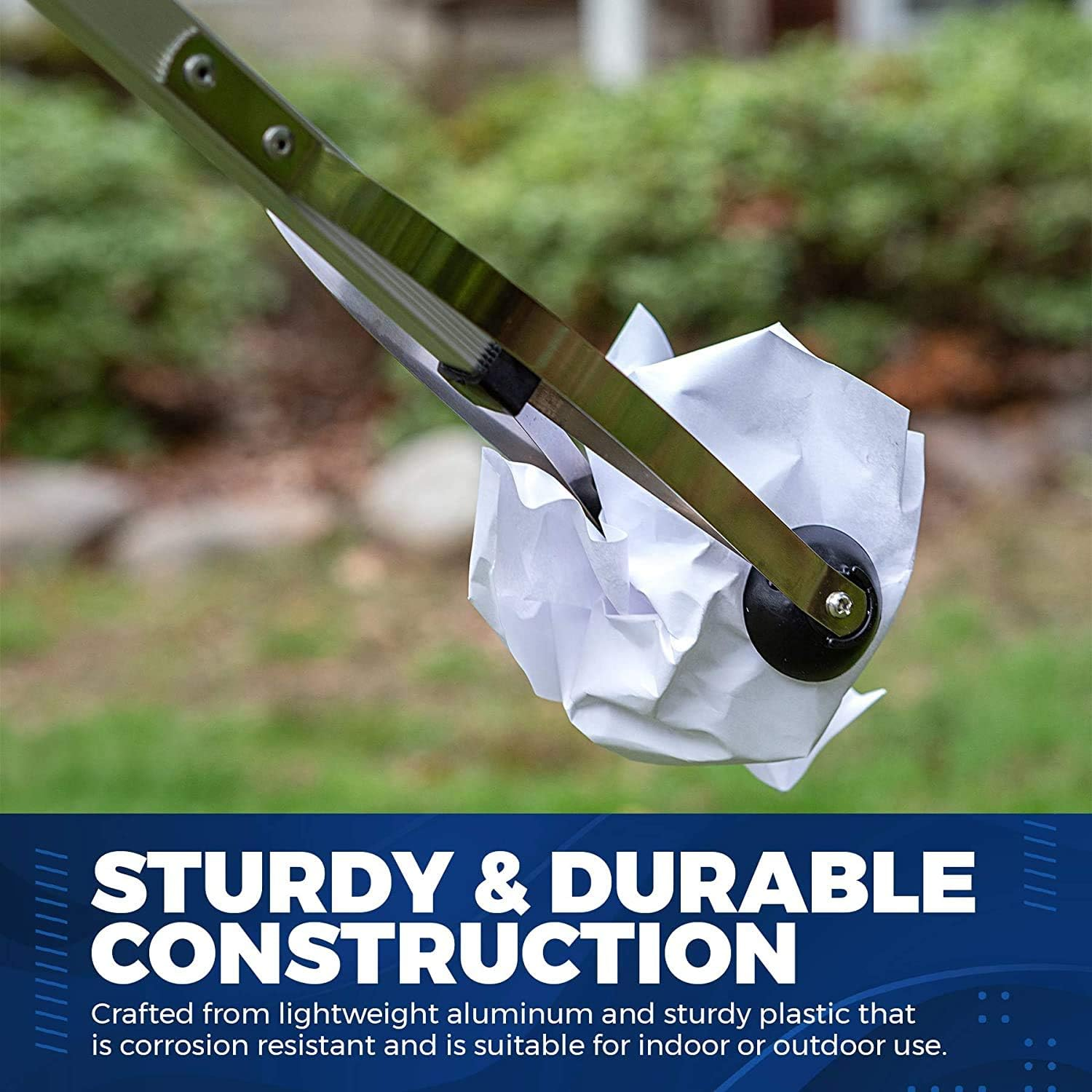 Reacher Grabber Tool - Gripping Device - Lightweight Durable Folding Claw Extends Arm Reach to 32 Inches Ideal Indoor and Outdoor Reaching Mobility Aid and Trash Grabber Picker Upper Tool image number 4