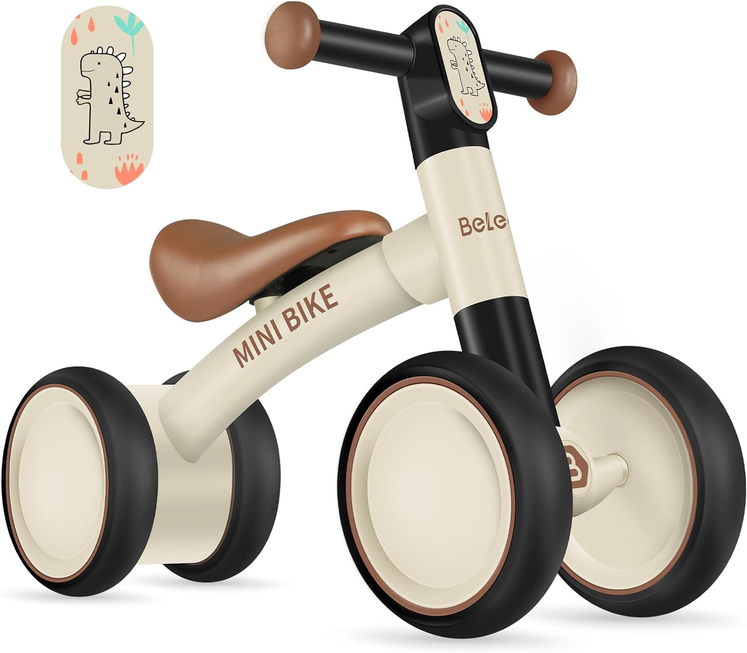BELEEV B1 Baby Balance Bike for 1-2 Year Old, Toddler First Starter Bike for Kids Girls Boys 10-24 Month, Lightweight Walker Bike with 4 Silence Wheels, 135&deg; Safe Limited Steer, Soft Wide Seat