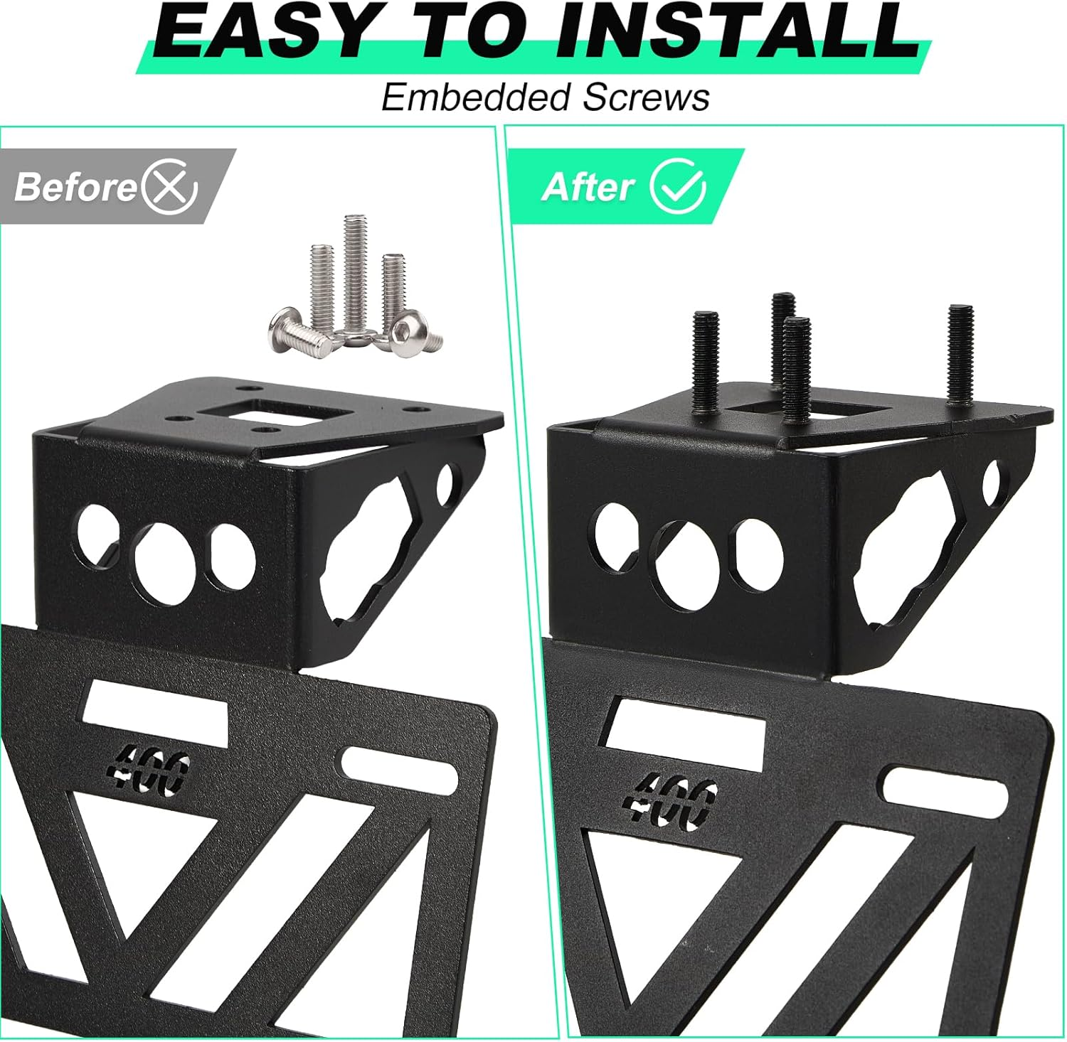 2024 2025 Ninja 500 Fender Eliminator Ninja 400 Fender Eliminator Tail Tidy License Plate Bracket Mount Fit with OEM & Aftermarket Turn Signal Z400 2018 2019 2020 2021 2022 2023 2024 2025 Z500 2024 image number 3