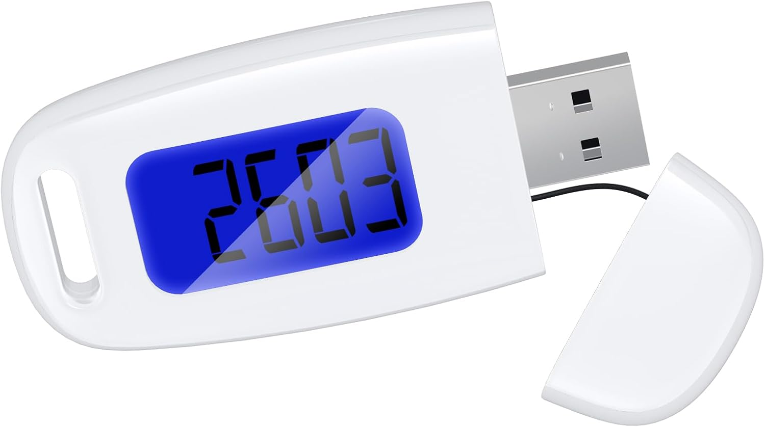 AMIR 3D Walking Pedometer with LED Backlight, Portable Sports Step Counter with Detachable Clips and Lanyard, USB Charging, Track Steps in Real Time, Accurately Pedometer for Seniors Men Women, Kids image number 4