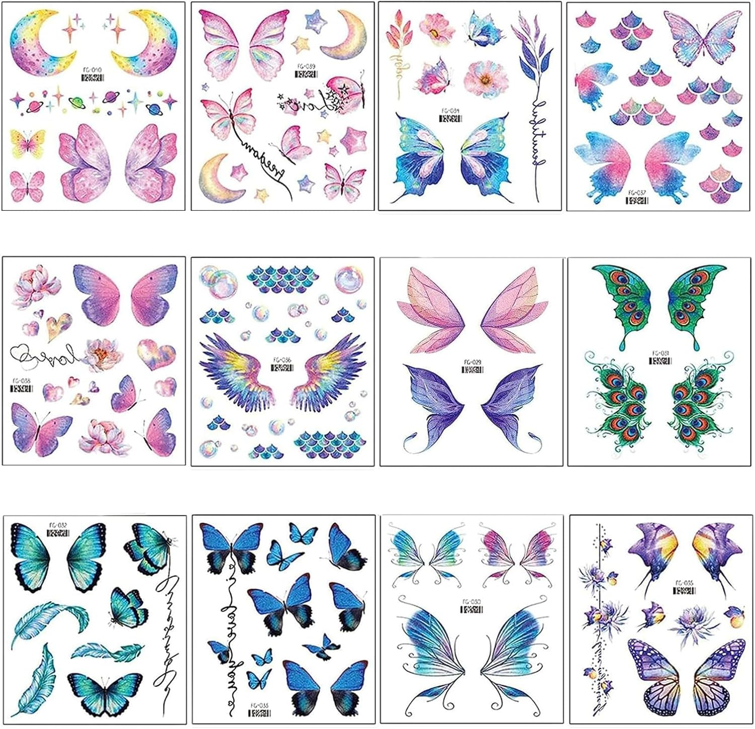 Hrenvaxil Temporary Tattoos, Tattoo - Eye Face Makeup Decoration for Women Girls, Festival Party Flash Body Art image number 3